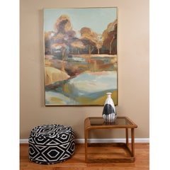 Quadro Grove, metà del secolo scorso, oliato su tela, firmato Brent