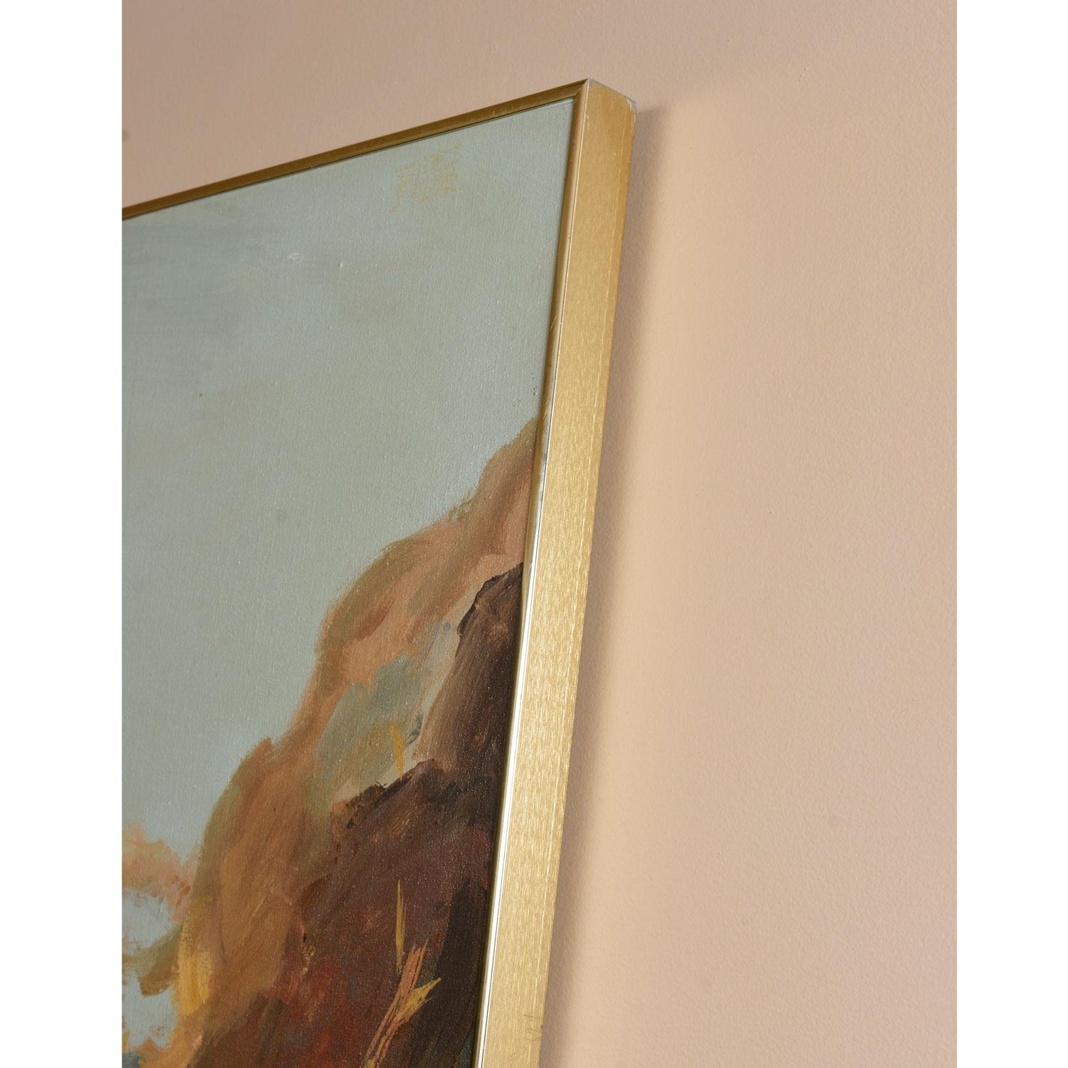 Harris, starkes Gemälde mit dem Titel Grove, signiert Brent (Leinwand) im Angebot