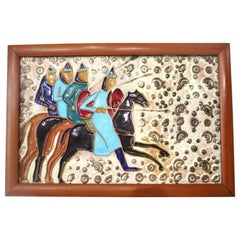 Harris Strong styled Large Pottery Art Tile (Carreau d'art en poterie de grande taille)