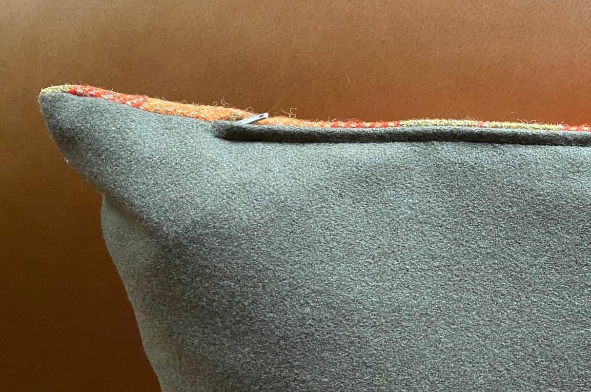 Harris Tweed Wool Fabric Rectangular or Square Pillow 1