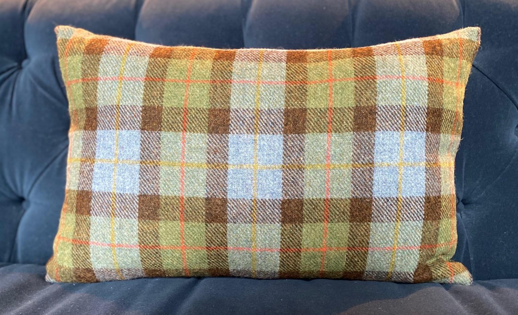 Harris Tweed Wool Fabric Rectangular or Square Pillow 3