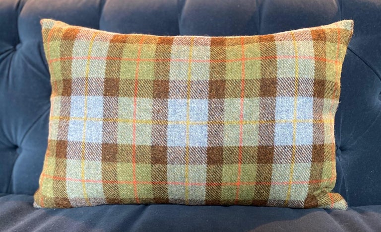 Harris Tweed Wool Fabric Rectangular or Square Pillow For Sale 5