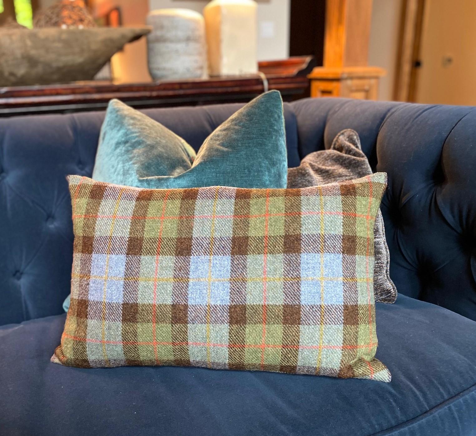 Harris Tweed Wool Fabric Rectangular or Square Pillow 7
