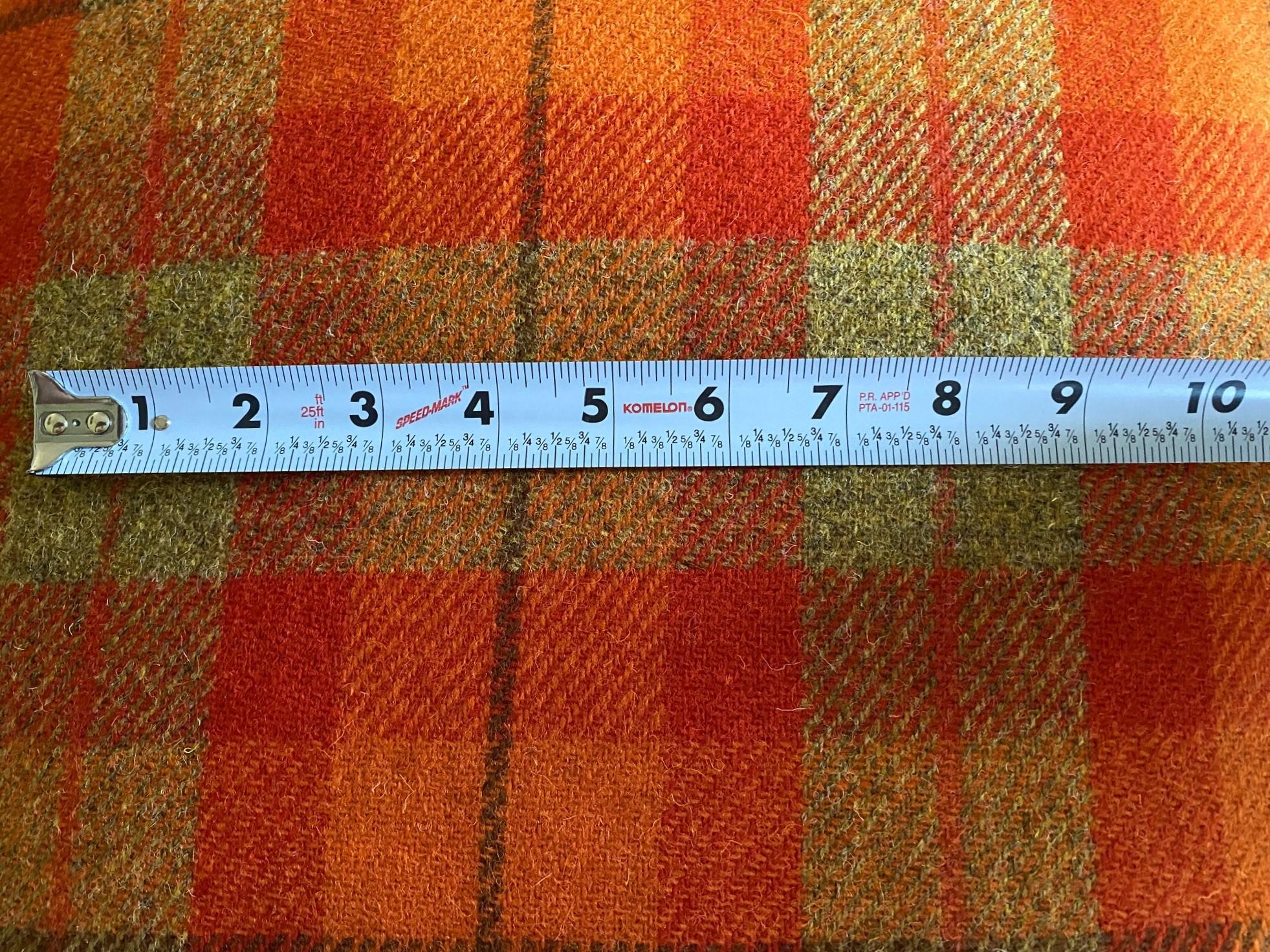 Scottish Harris Tweed Wool Fabric Rectangular or Square Pillow