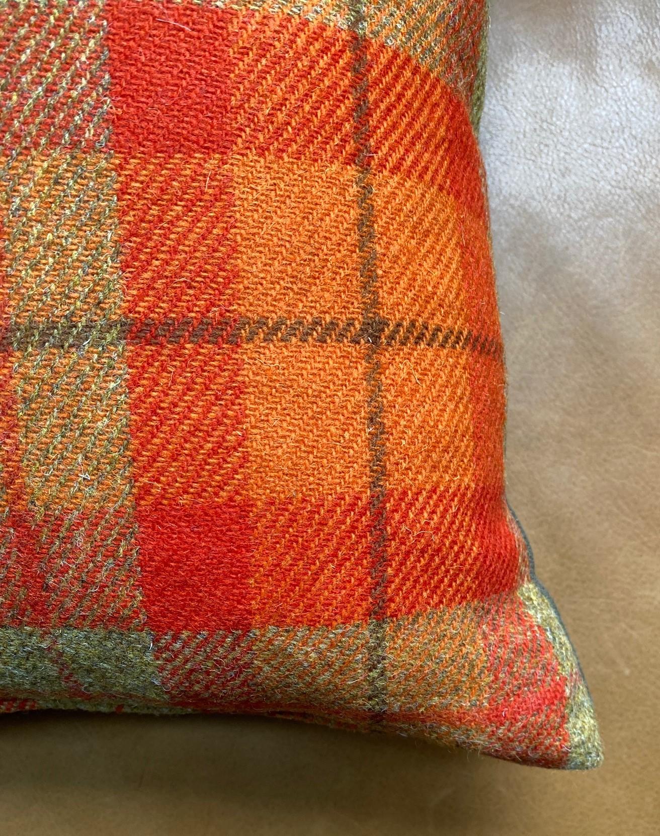 Hand-Crafted Harris Tweed Wool Fabric Rectangular or Square Pillow