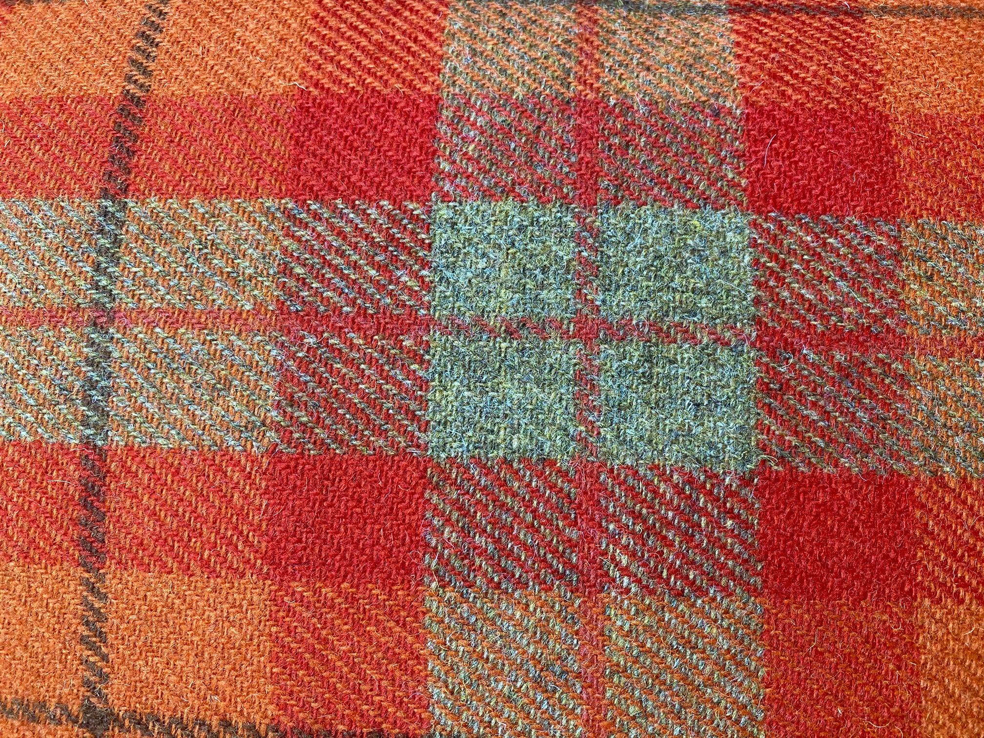 Harris Tweed Wool Fabric Rectangular or Square Pillow In New Condition In Morristown, NJ