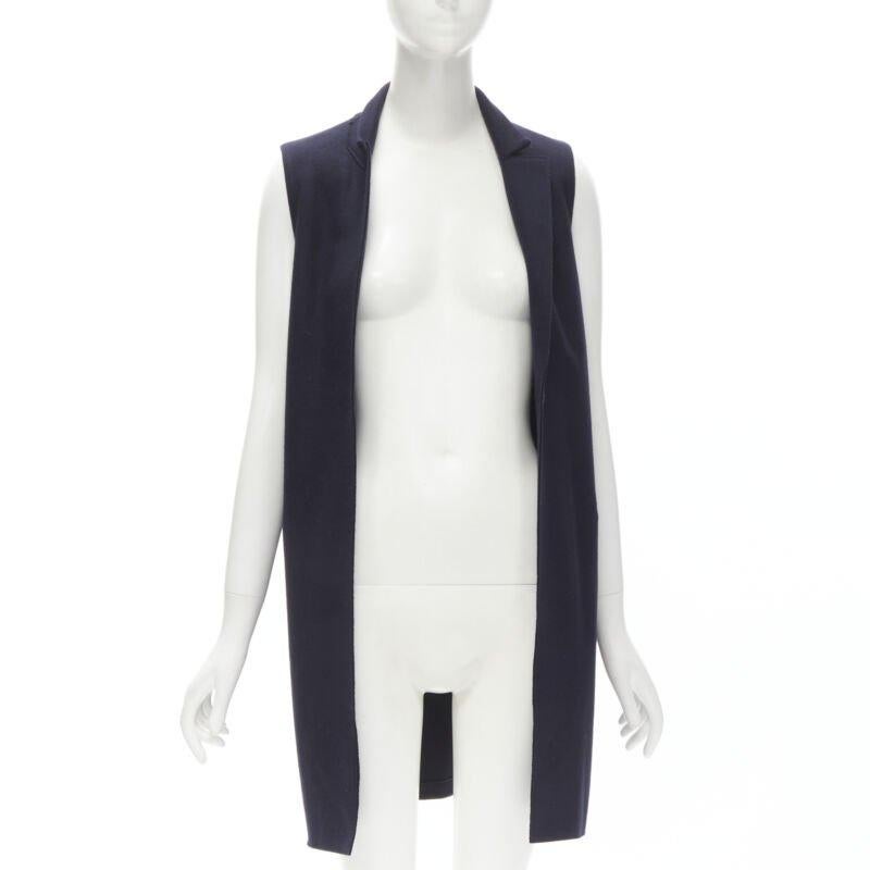 HARRIS WHARF LONDON Weste aus 100 % marineblauer Wolle mit Filz IT40 S (Schwarz) im Angebot