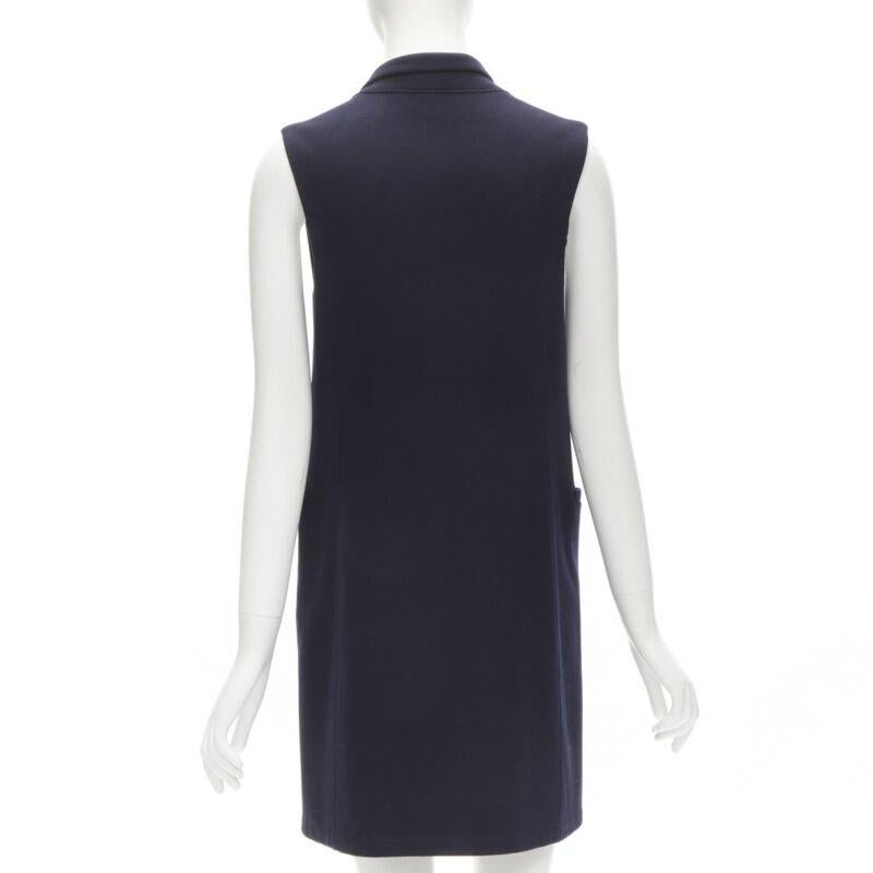 HARRIS WHARF LONDON Weste aus 100 % marineblauer Wolle mit Filz IT40 S im Angebot 1