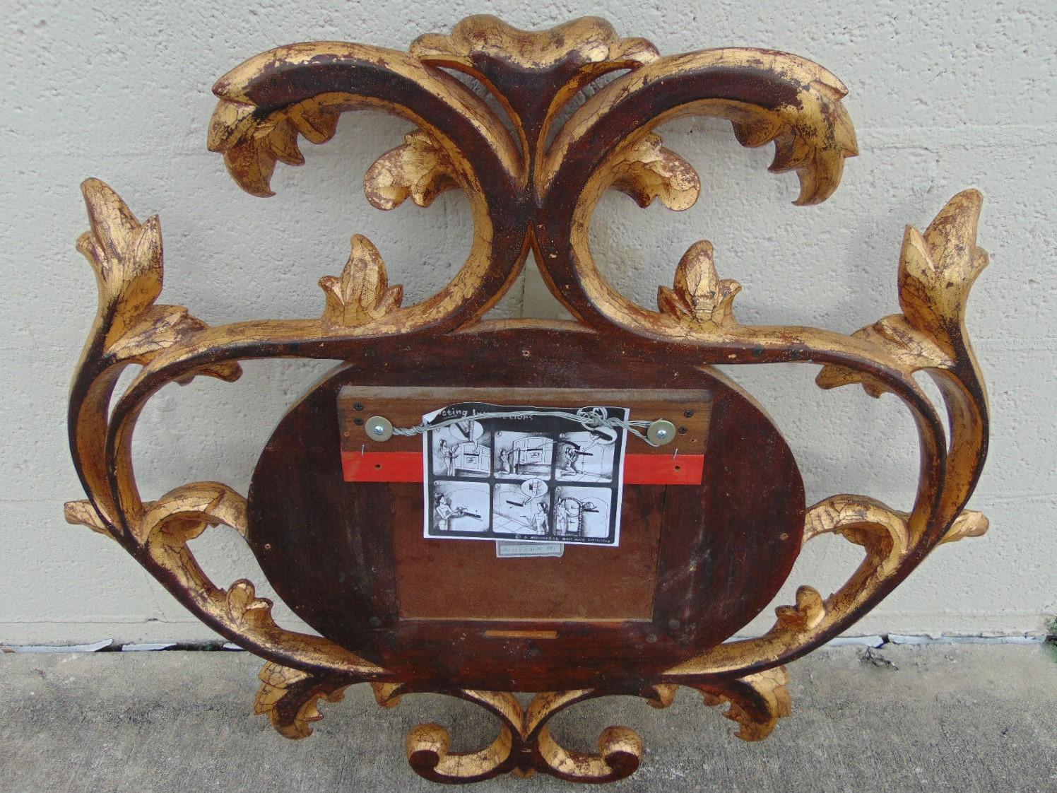 Harrison & Gil Carved Giltwood Rococo Mirror with Antiqued Distressed Glass For Sale 7