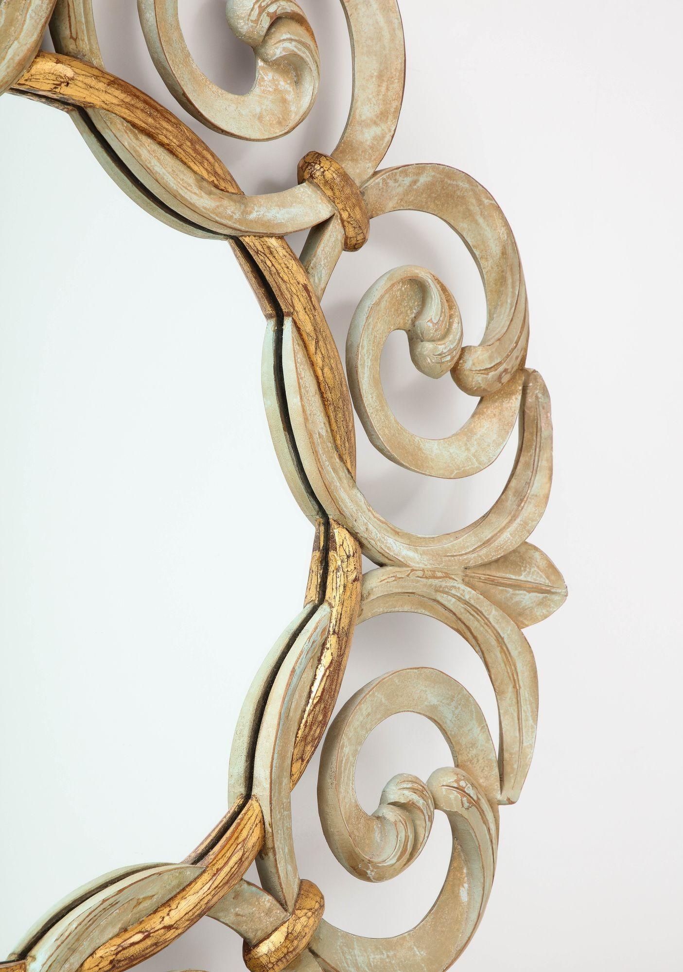 Harrison Gil Intricately Carved Wood Mirror 1