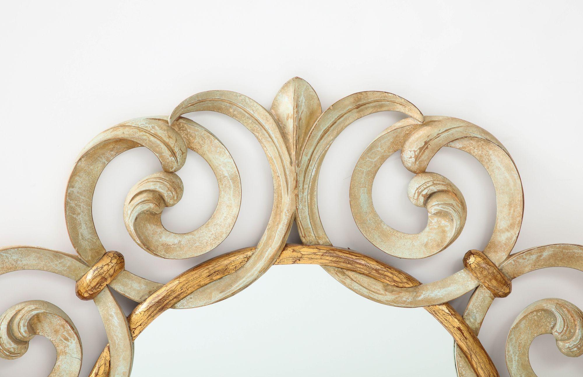 Harrison Gil Intricately Carved Wood Mirror 3