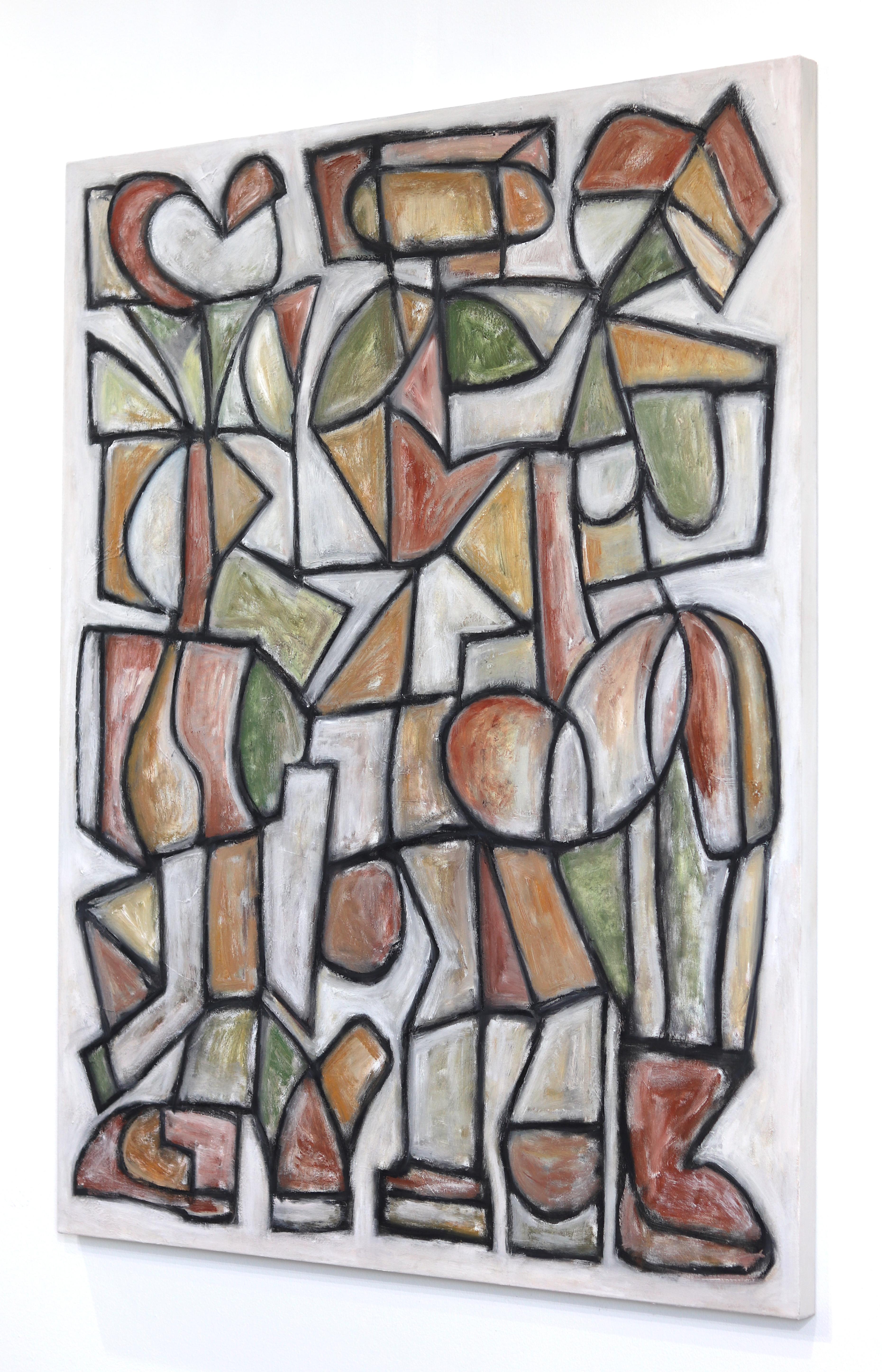 Anima - Grande peinture géométrique abstraite contemporaine en vente 1