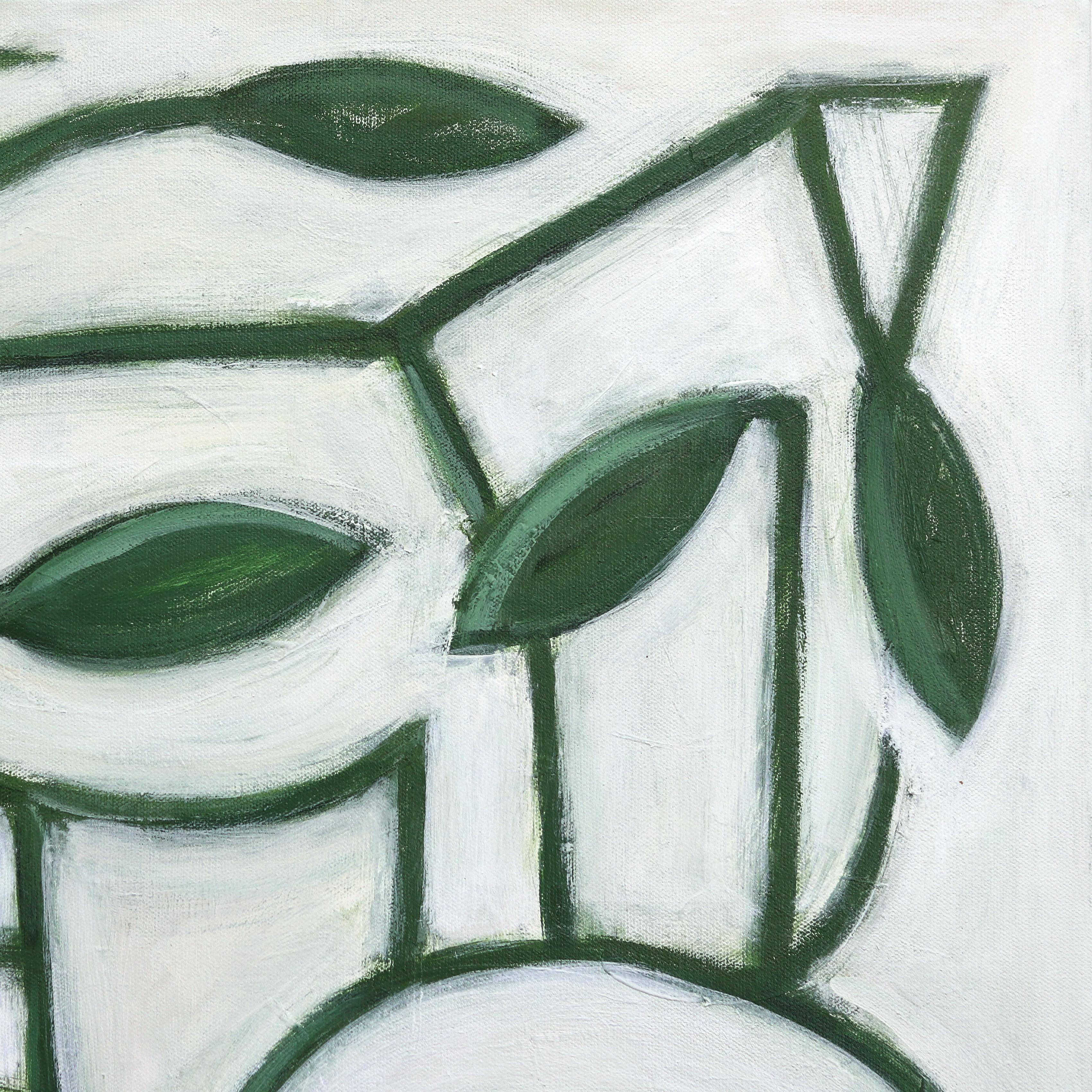 Applehead Arboretum - Large Contemporary Abstract Geometric Botanical Painting For Sale 2
