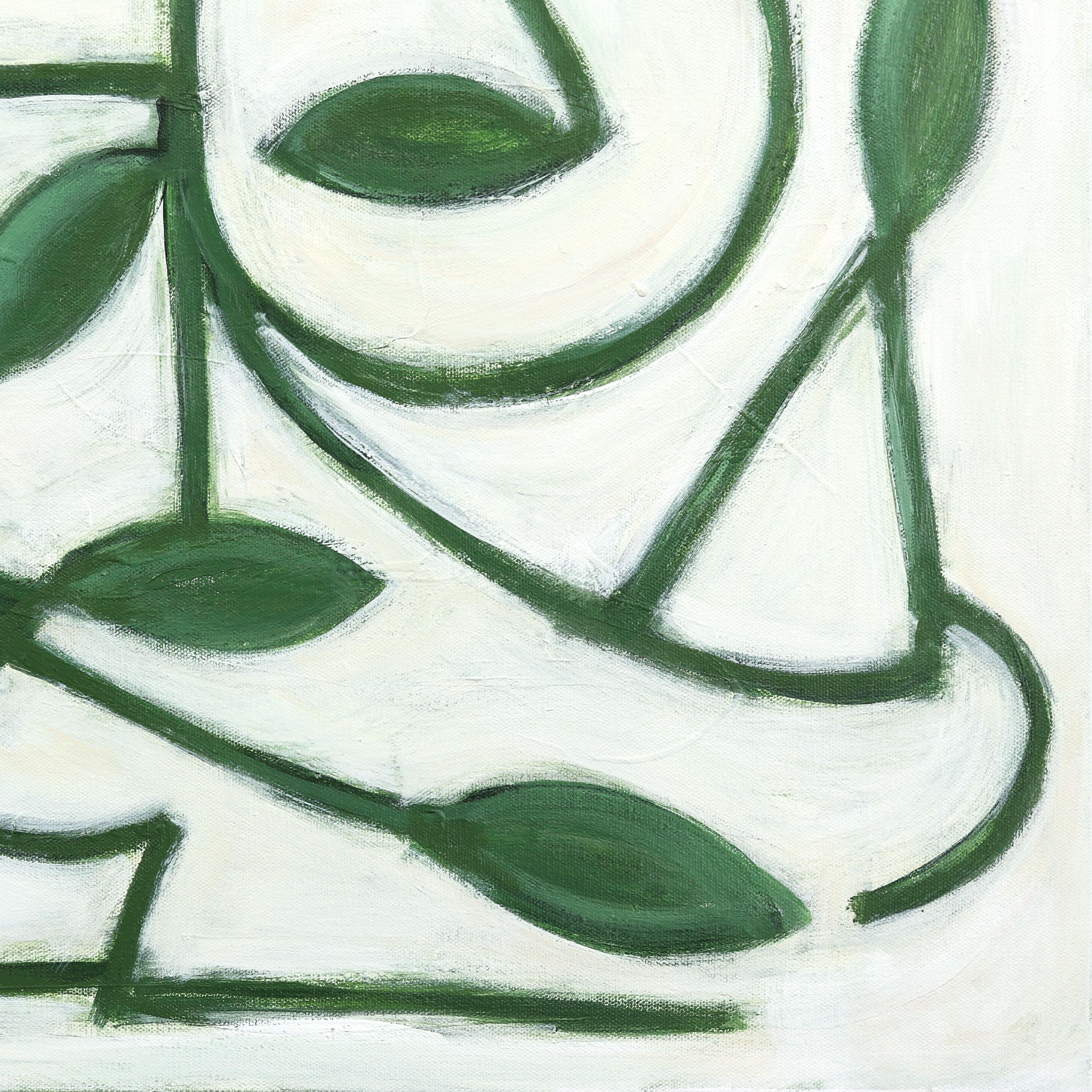 Applehead Arboretum - Large Contemporary Abstract Geometric Botanical Painting For Sale 5