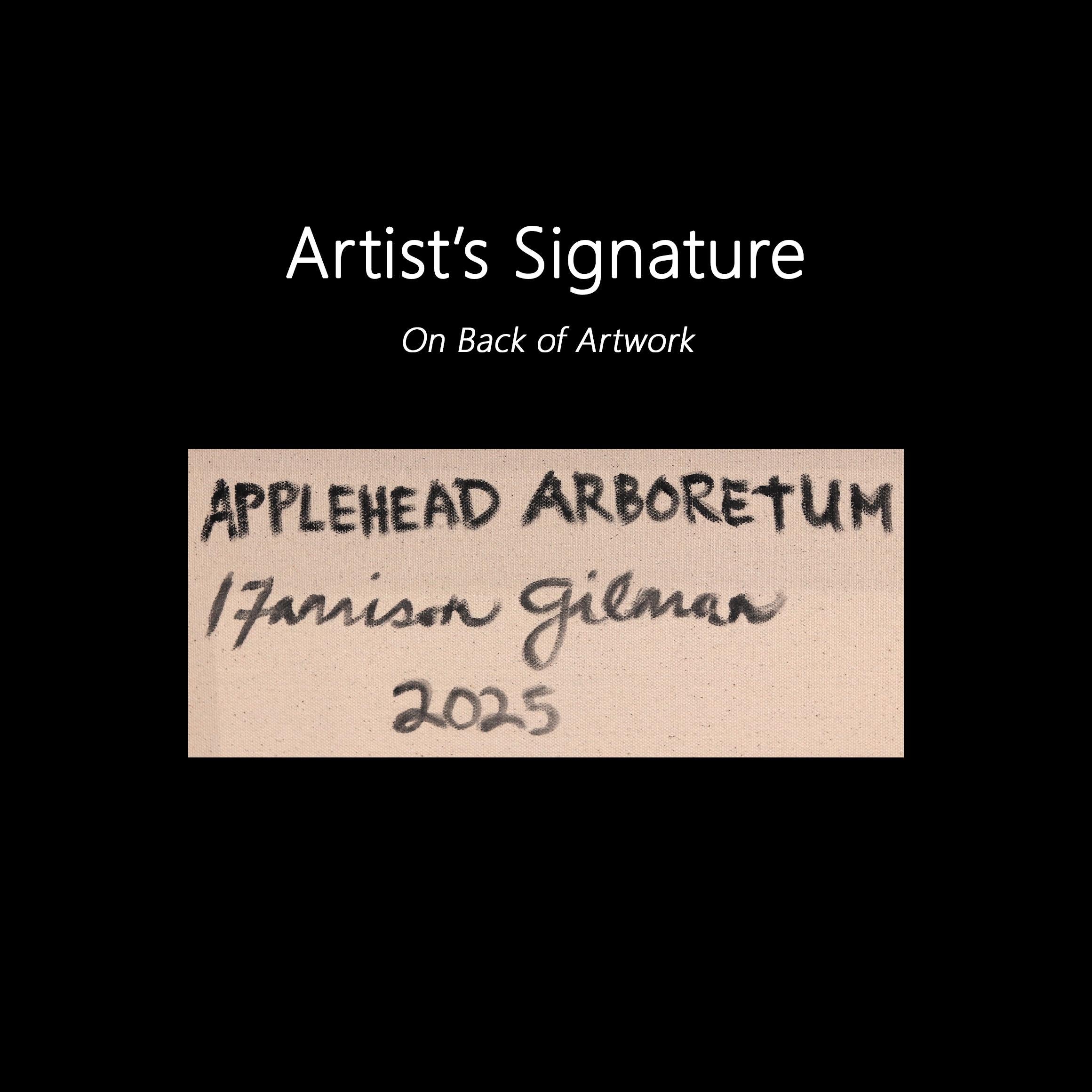 Applehead Arboretum - Large Contemporary Abstract Geometric Botanical Painting For Sale 6