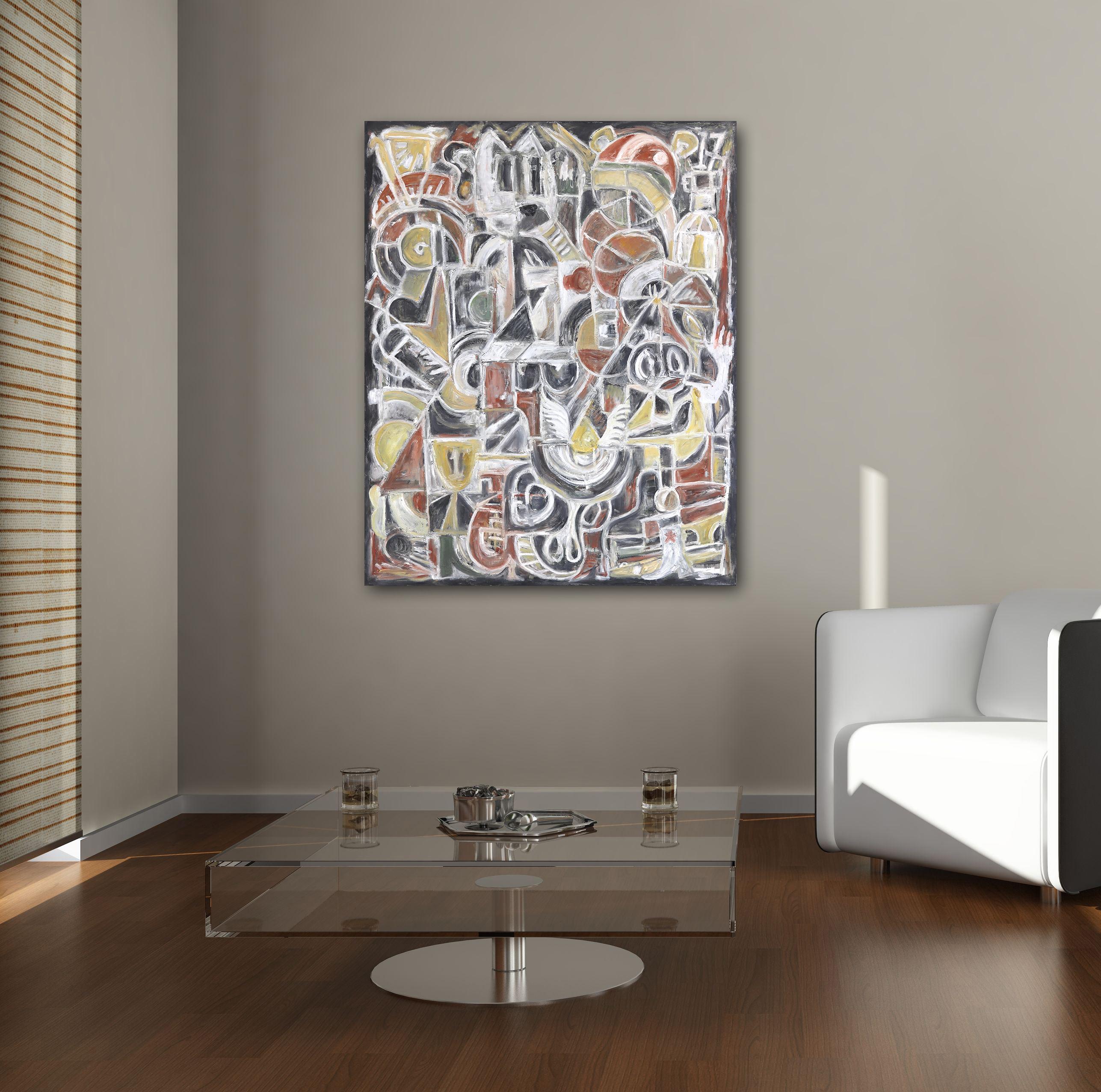 Trigger cosmico - Quadro organico contemporaneo di grandi dimensioni - Art Astratto di Harrison Gilman