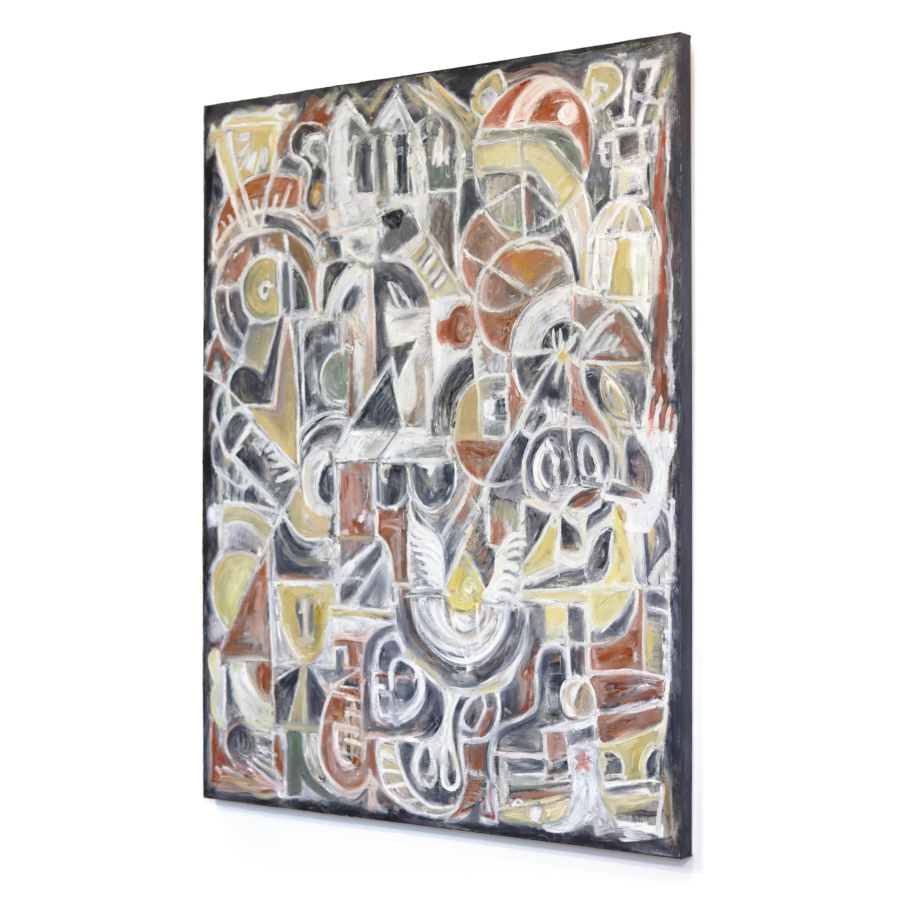Trigger cosmico - Quadro organico contemporaneo di grandi dimensioni in vendita 1
