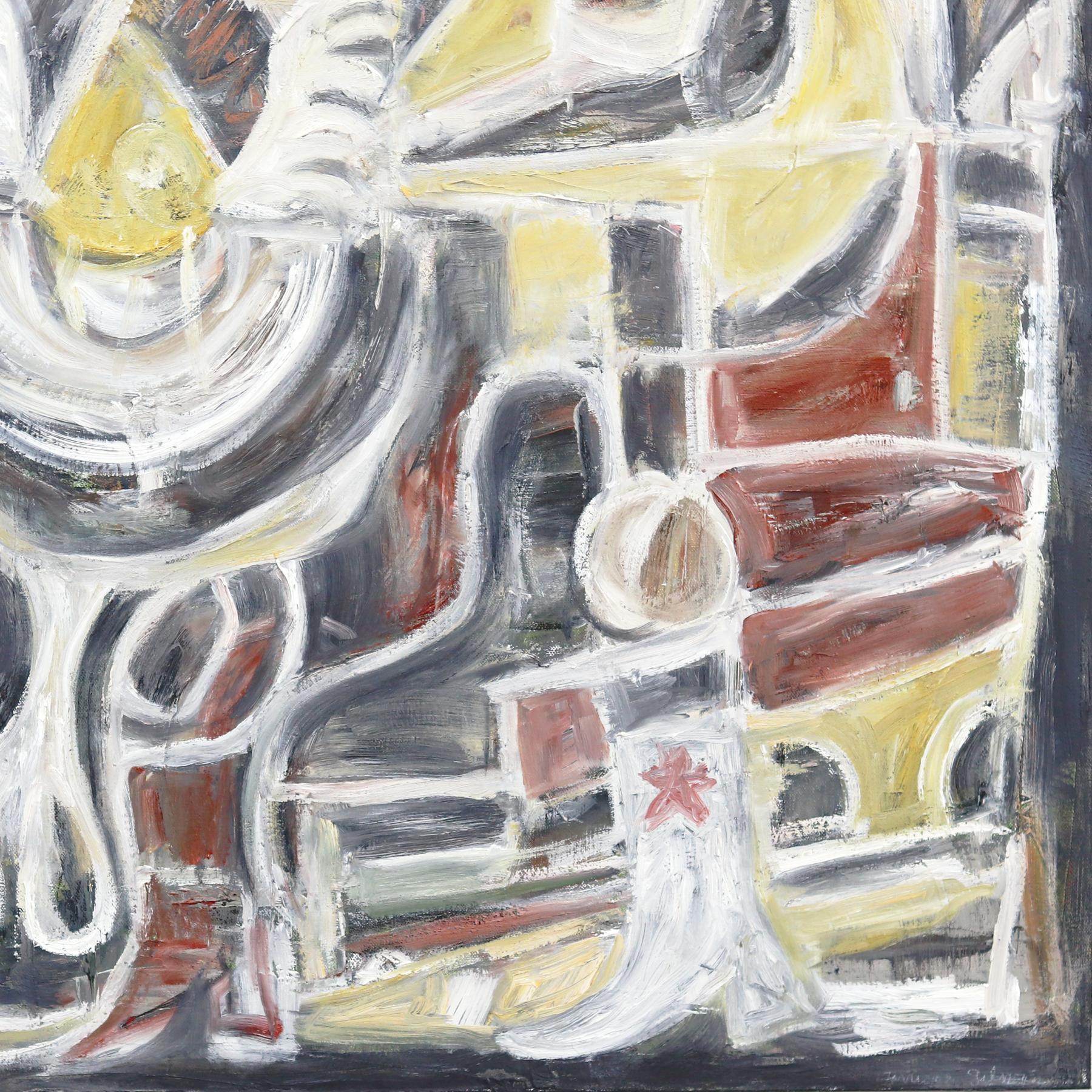 Trigger cosmico - Quadro organico contemporaneo di grandi dimensioni in vendita 5