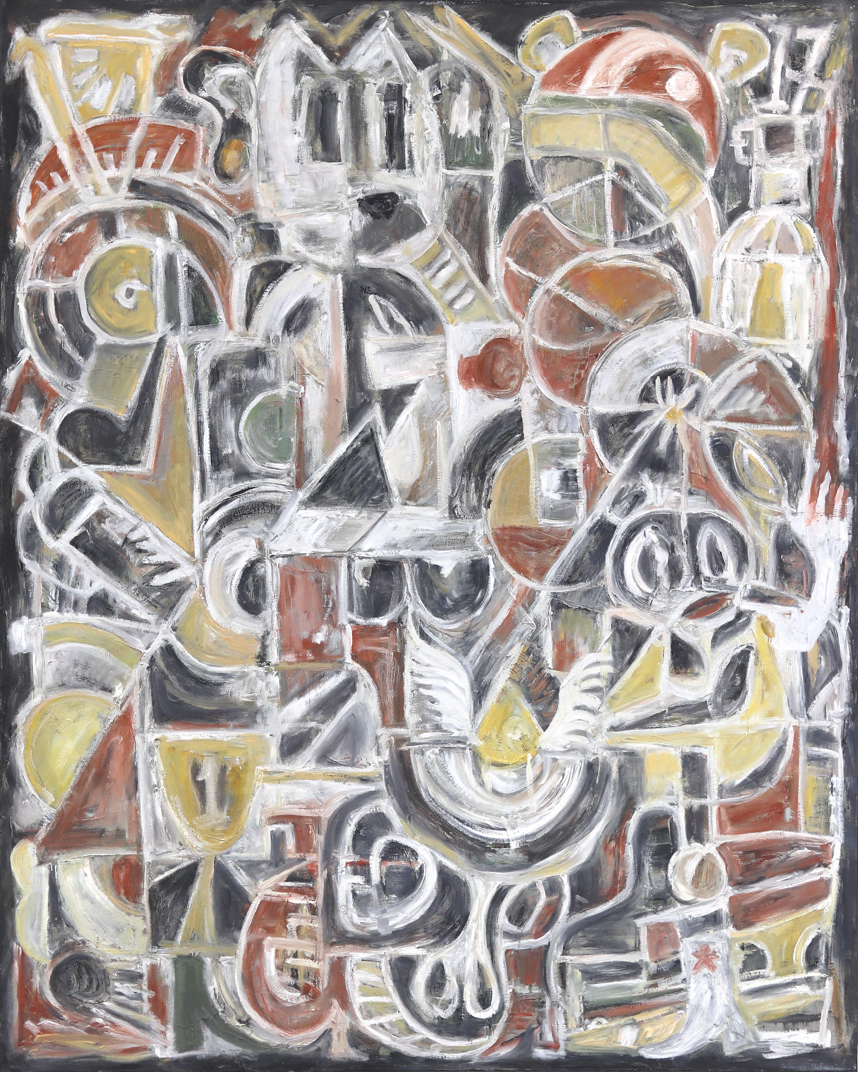 Trigger cosmico - Quadro organico contemporaneo di grandi dimensioni - Art di Harrison Gilman