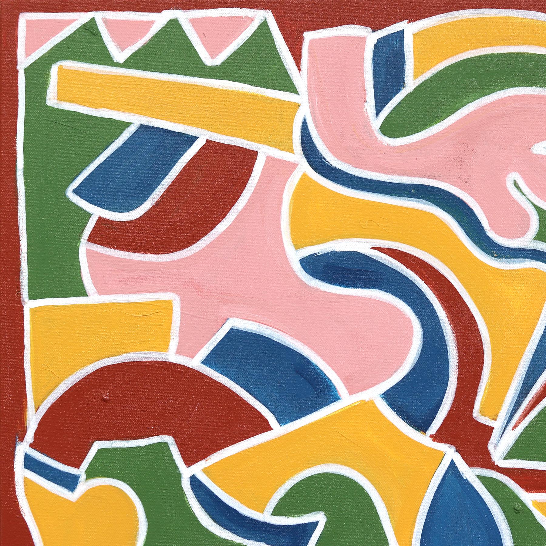 Harrison Gilman's large original artworks begin with a layer of fast-paced gestural abstraction followed by organic shapes and geometric structures. Some of his paintings remain in the purely dreamlike abstract stage, while others develop into