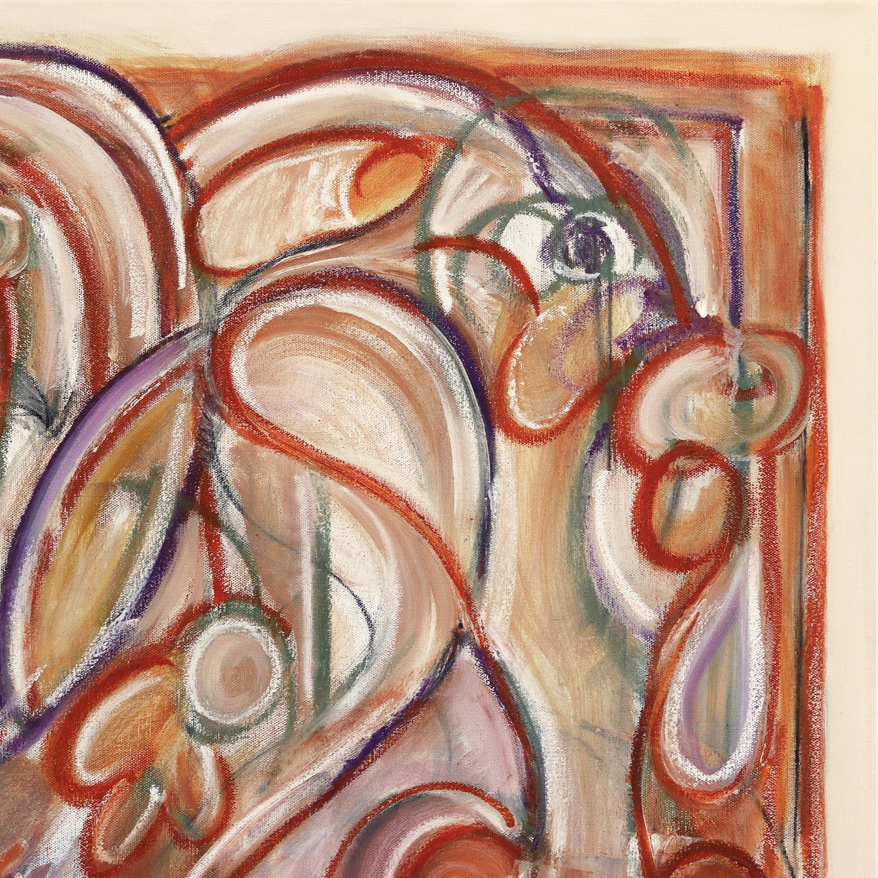 Les grandes œuvres d'art originales de Harrison Gilman commencent par une couche d'abstraction gestuelle rapide, suivie de formes organiques et de structures géométriques. Certaines de ses peintures restent au stade de l'abstraction purement