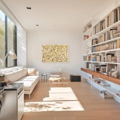 Arboreto Místico - Pintura Botánica Geométrica Abstracta Contemporánea Grande