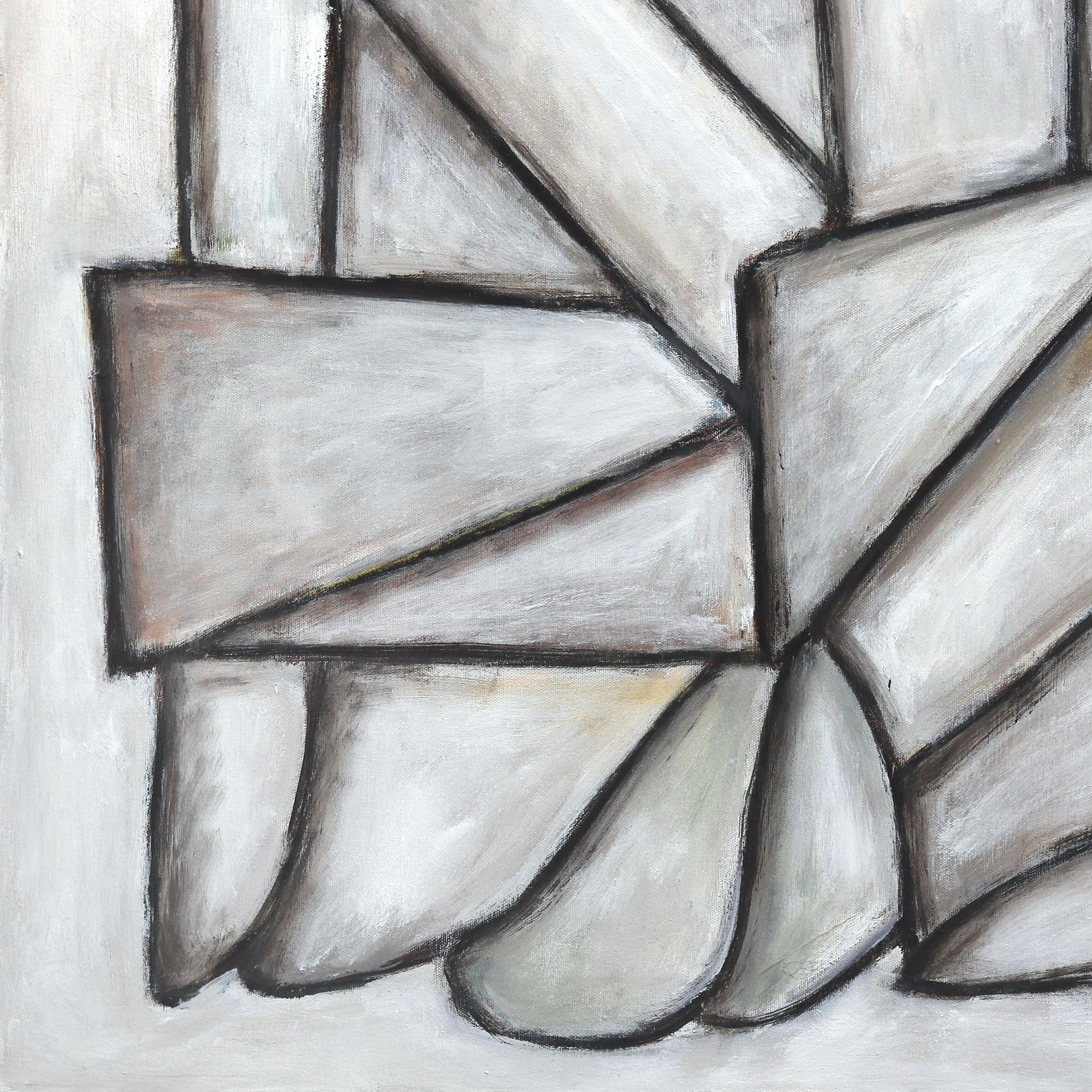 Las grandes obras de arte originales de Harrison Gilman comienzan con una capa de abstracción gestual de ritmo rápido, seguida de formas orgánicas y estructuras geométricas. Algunos de sus cuadros permanecen en la etapa abstracta puramente onírica,