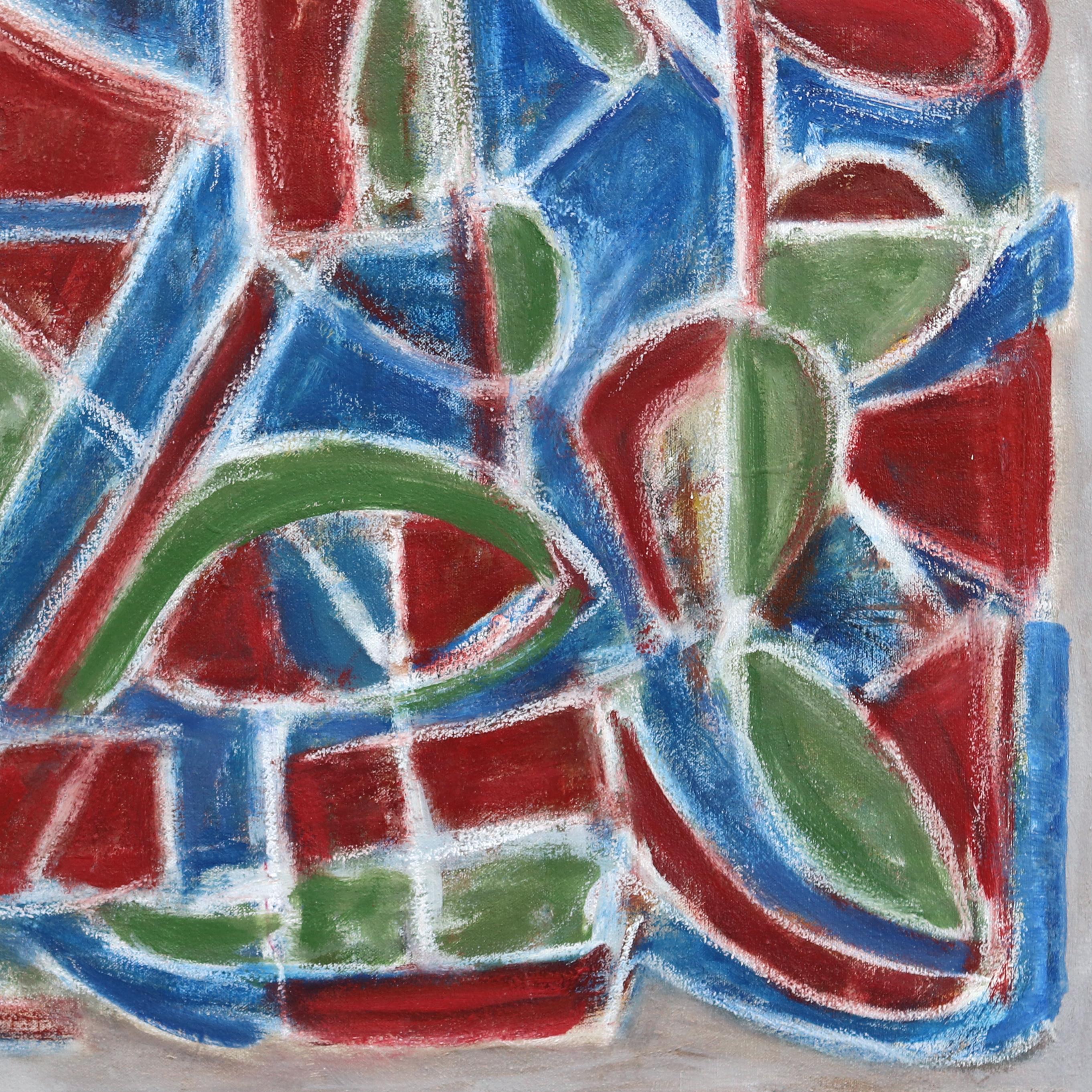 The Heart Transcends The Body - Grande peinture abstraite contemporaine colorée en vente 3