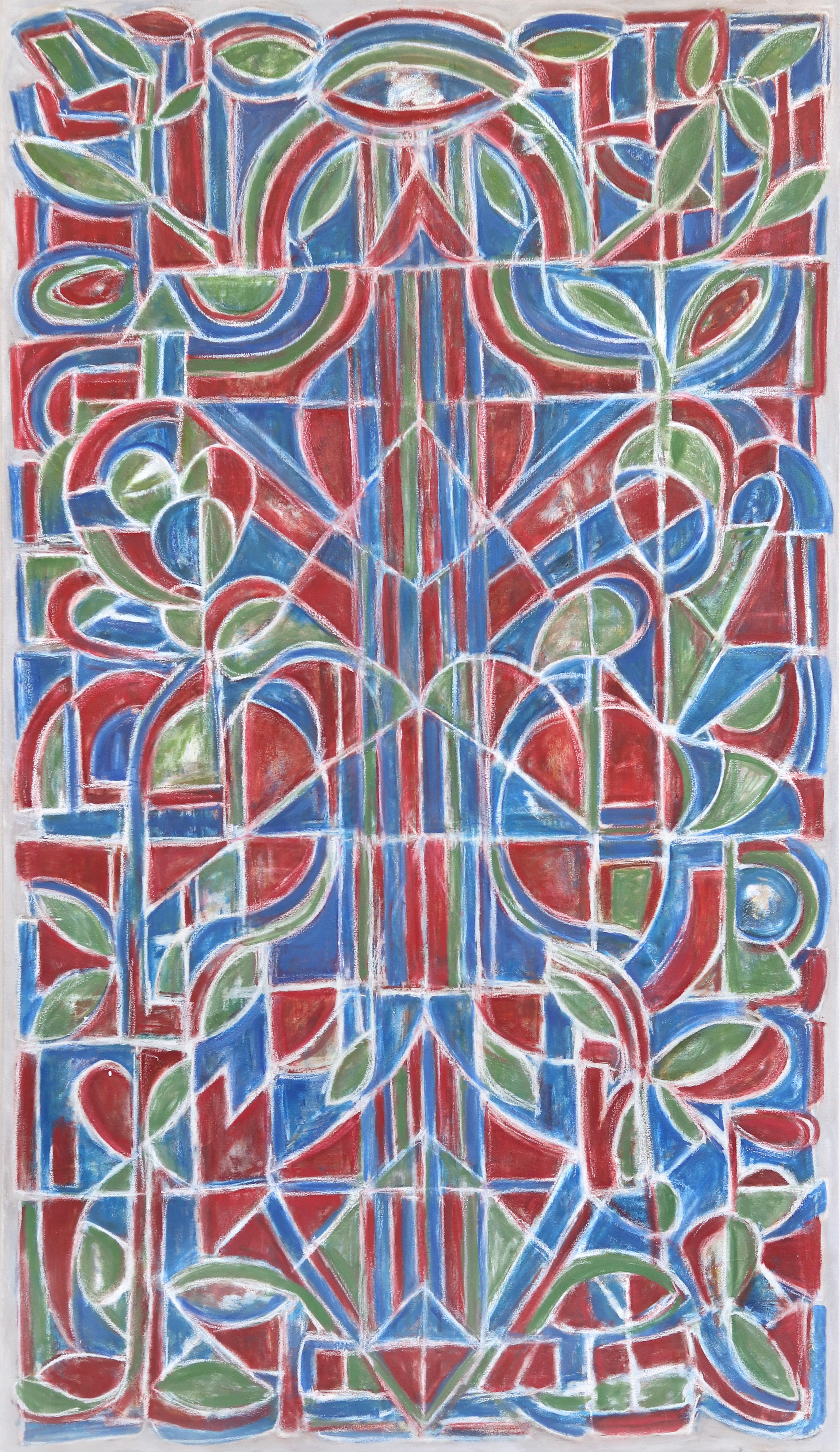 Abstract Painting Harrison Gilman - The Heart Transcends The Body - Grande peinture abstraite contemporaine colorée