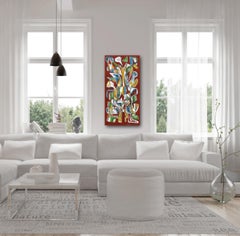 The Wellspring - Peinture abstraite contemporaine dynamique expressive et colorée