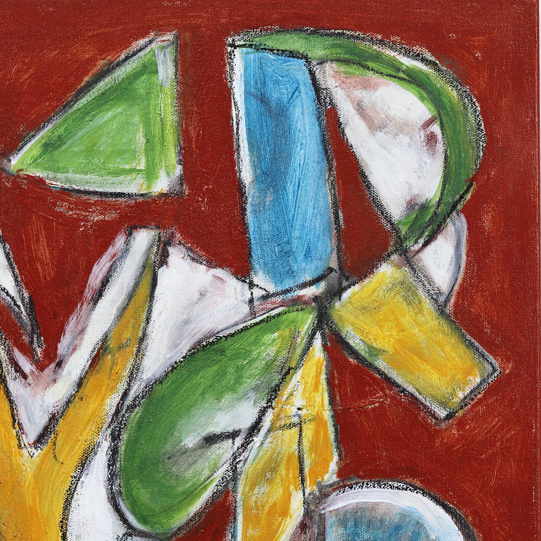 Las grandes obras de arte originales de Harrison Gilman comienzan con una capa de abstracción gestual de ritmo rápido, seguida de formas orgánicas y estructuras geométricas. Algunos de sus cuadros permanecen en la etapa abstracta puramente onírica,