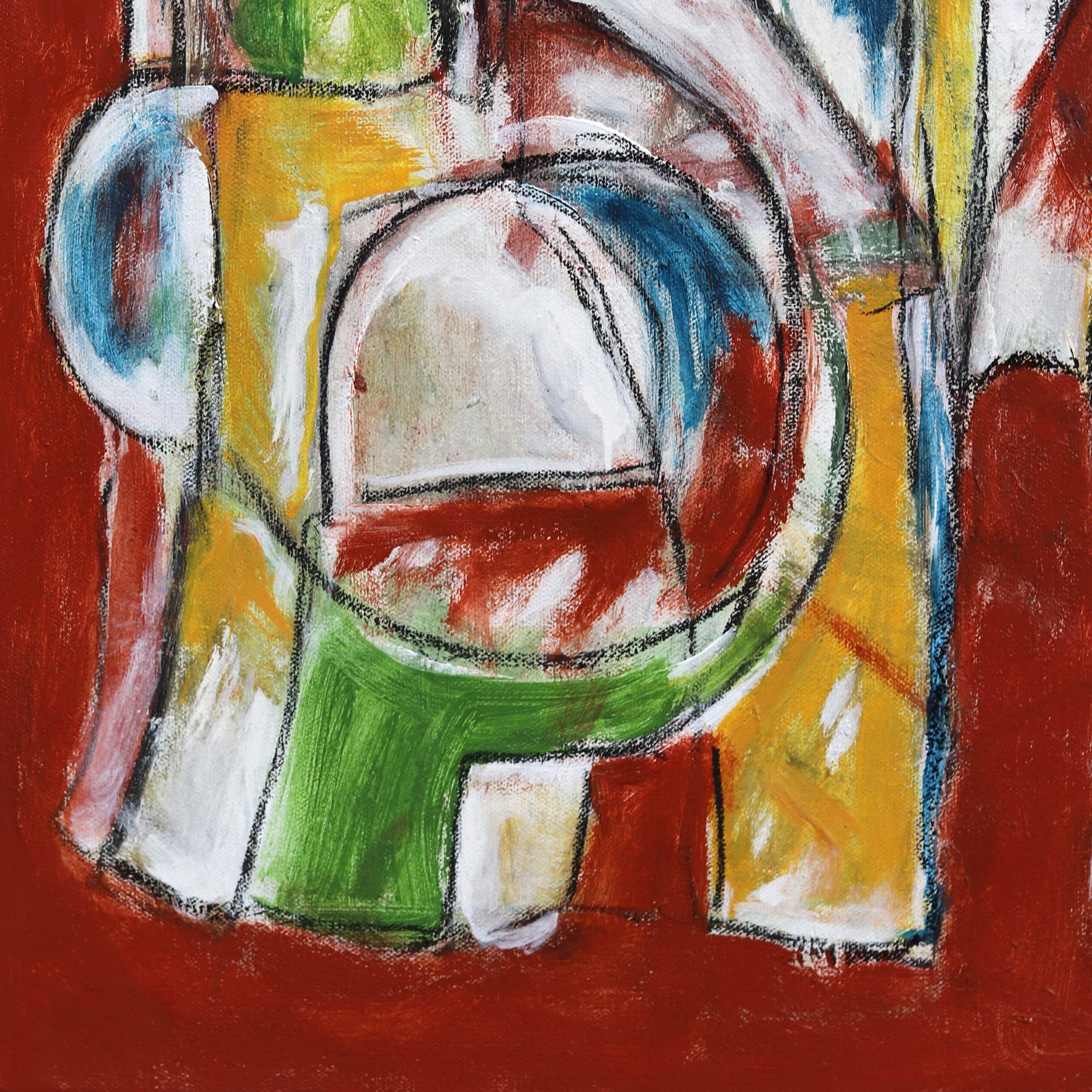El Manantial - Pintura Abstracta Contemporánea Dinámica Expresiva Colorista en venta 2
