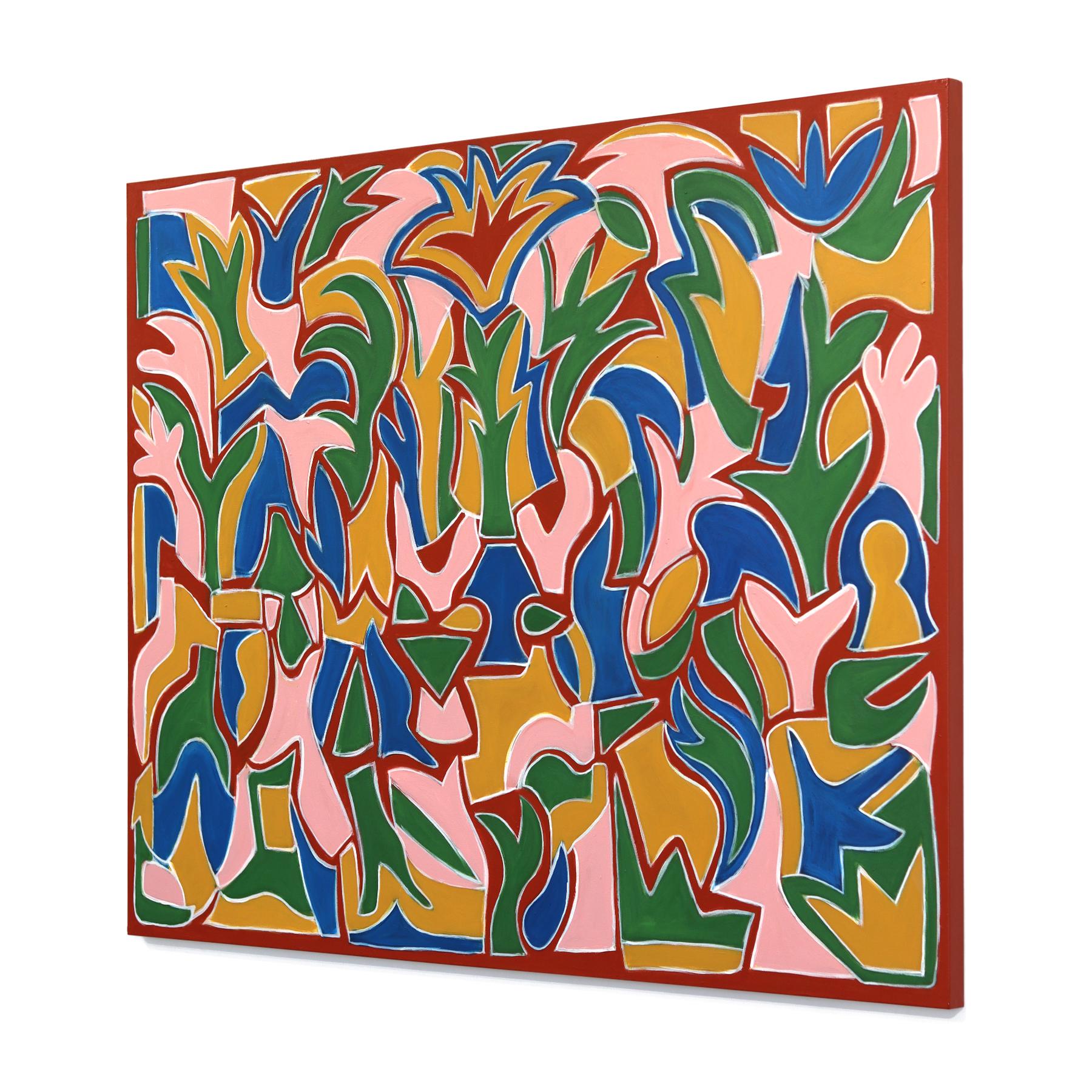 The Wellspring II - Large Contemporary Abstract Colorful Geometric Painting im Angebot 1