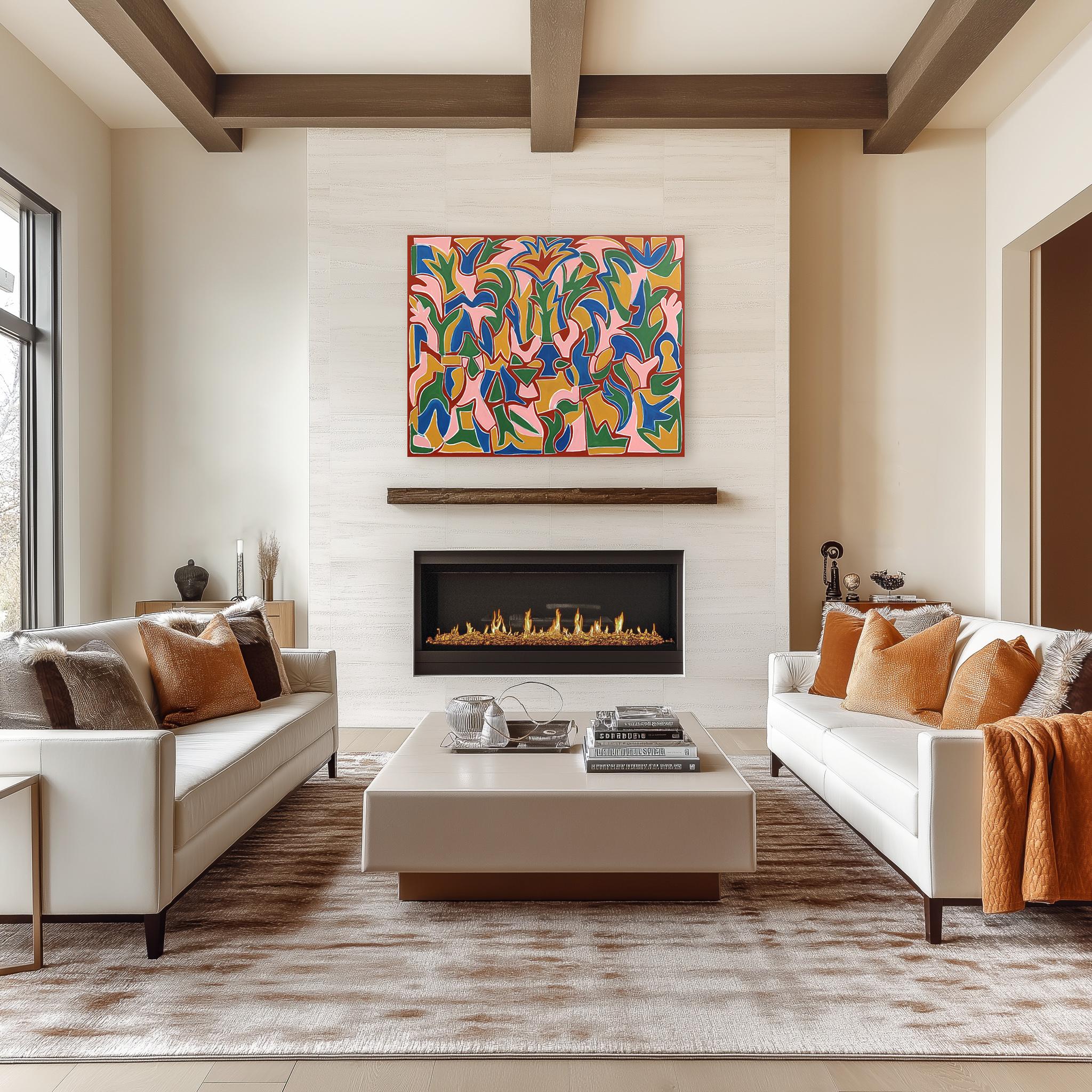 The Wellspring II - Large Contemporary Abstract Colorful Geometric Painting im Angebot 3