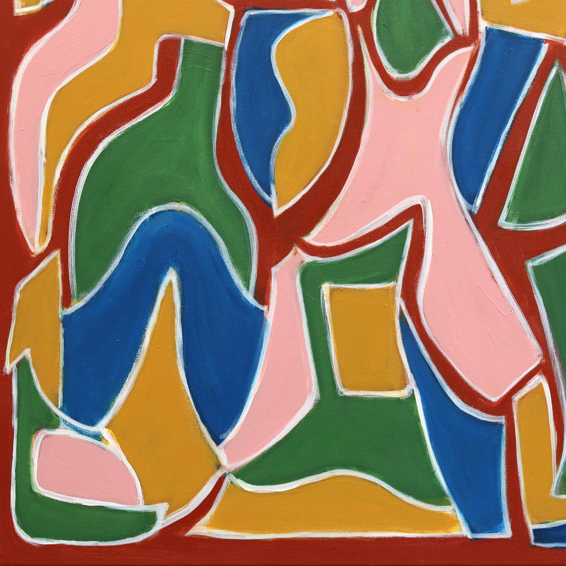 The Wellspring II - Large Contemporary Abstract Colorful Geometric Painting im Angebot 4