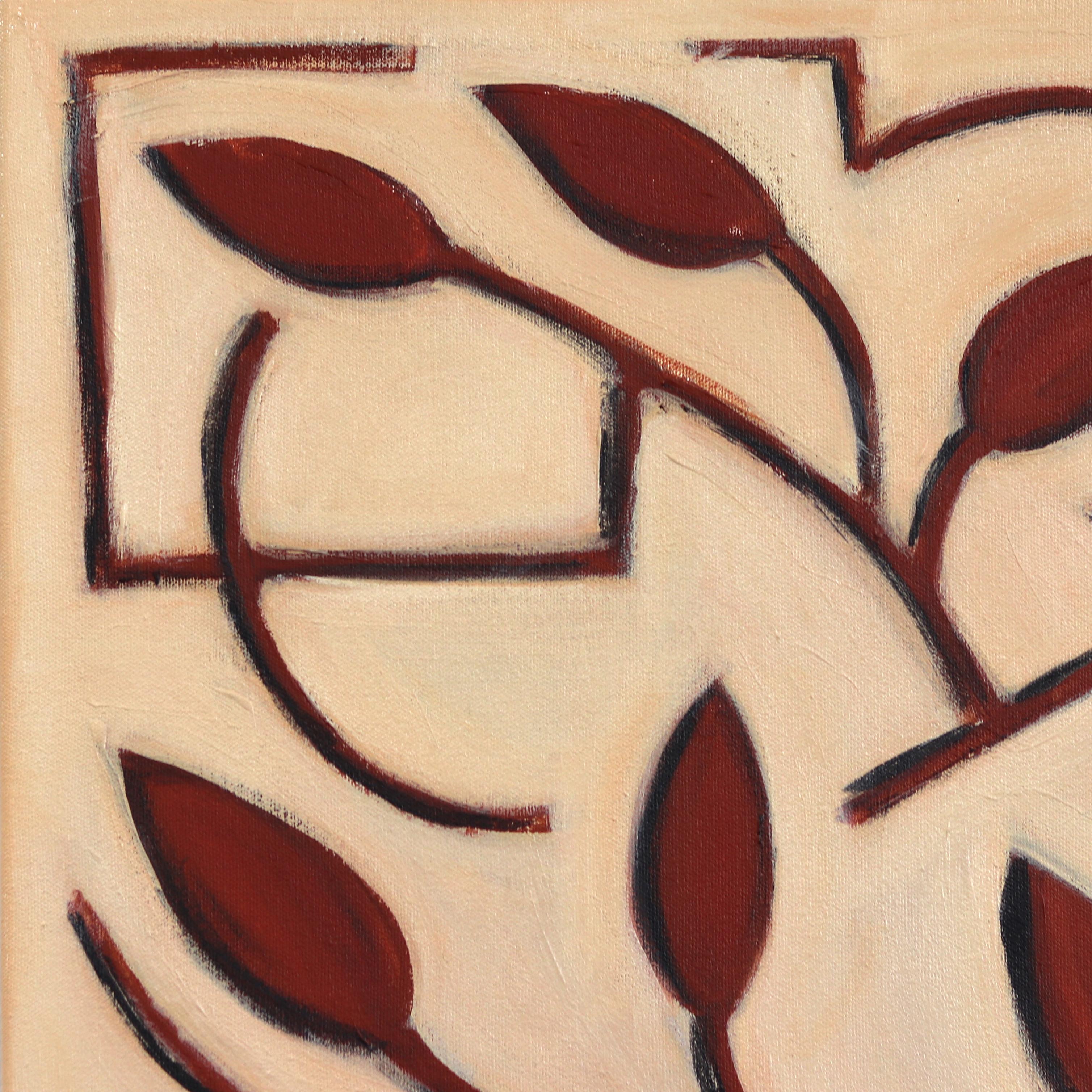 Tuscan Arboretum - Large Contemporary Abstract Geometric Botanical Painting For Sale 1