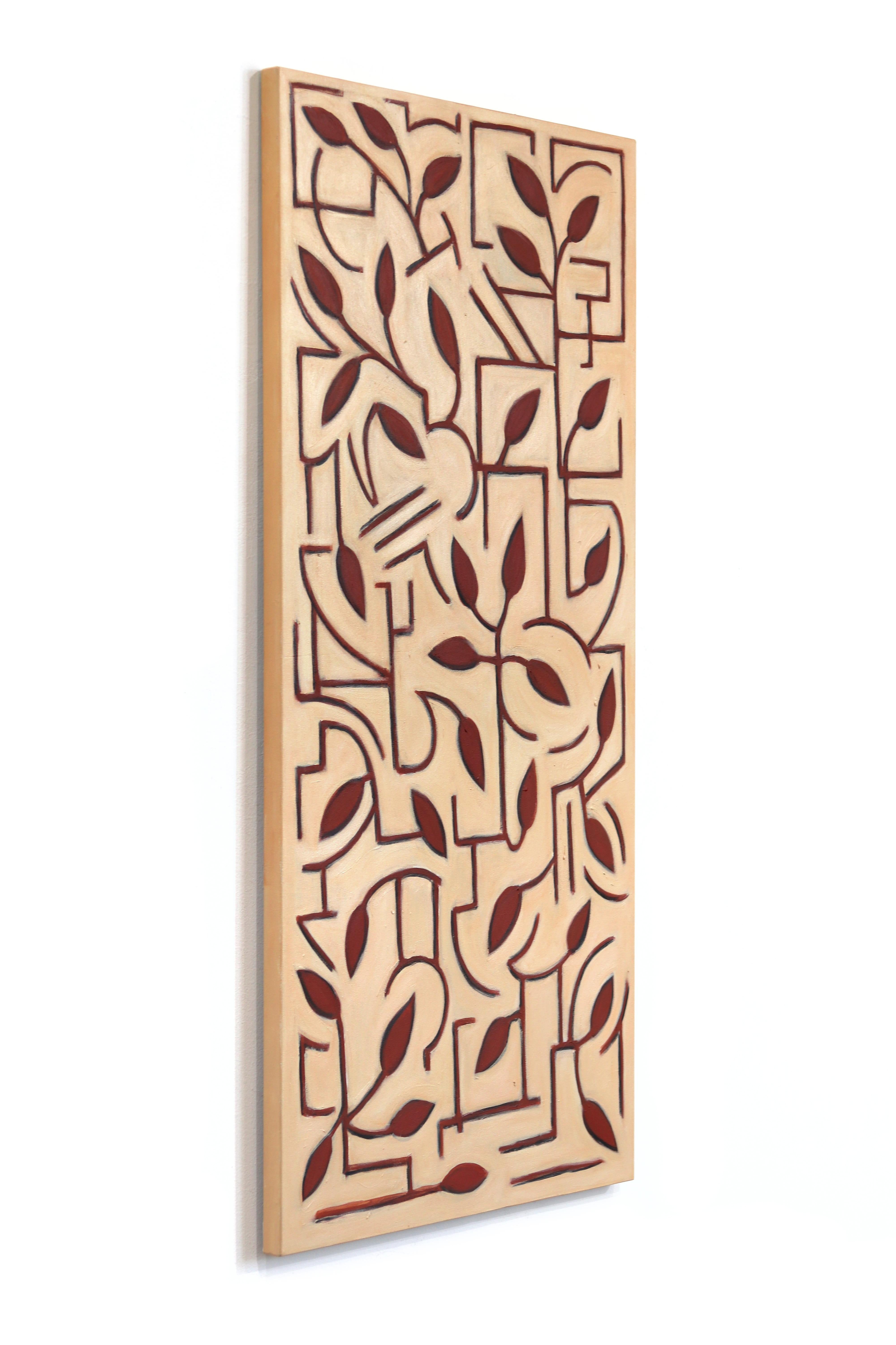 Tuscan Arboretum - Large Contemporary Abstract Geometric Botanical Painting For Sale 2