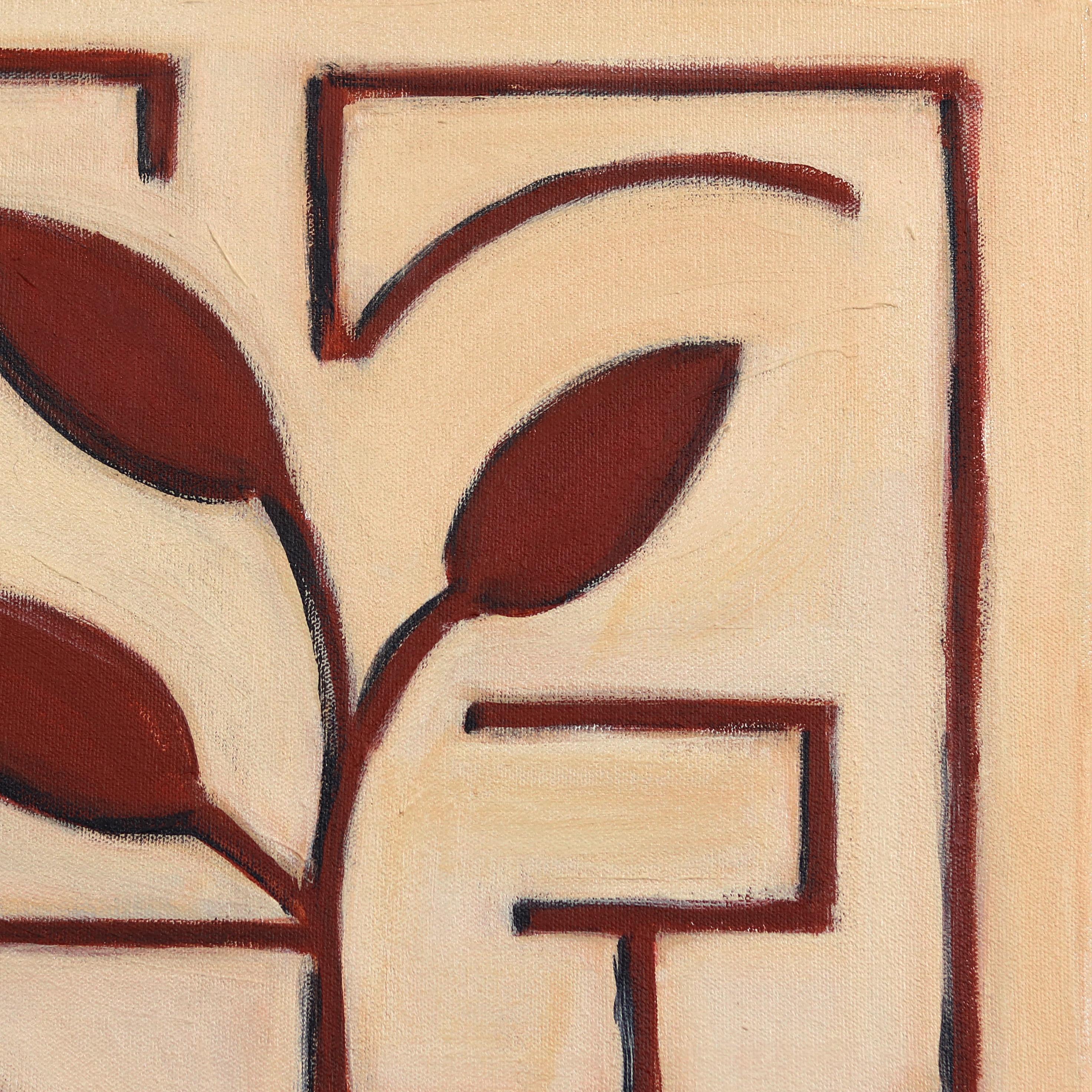 Tuscan Arboretum - Large Contemporary Abstract Geometric Botanical Painting For Sale 3