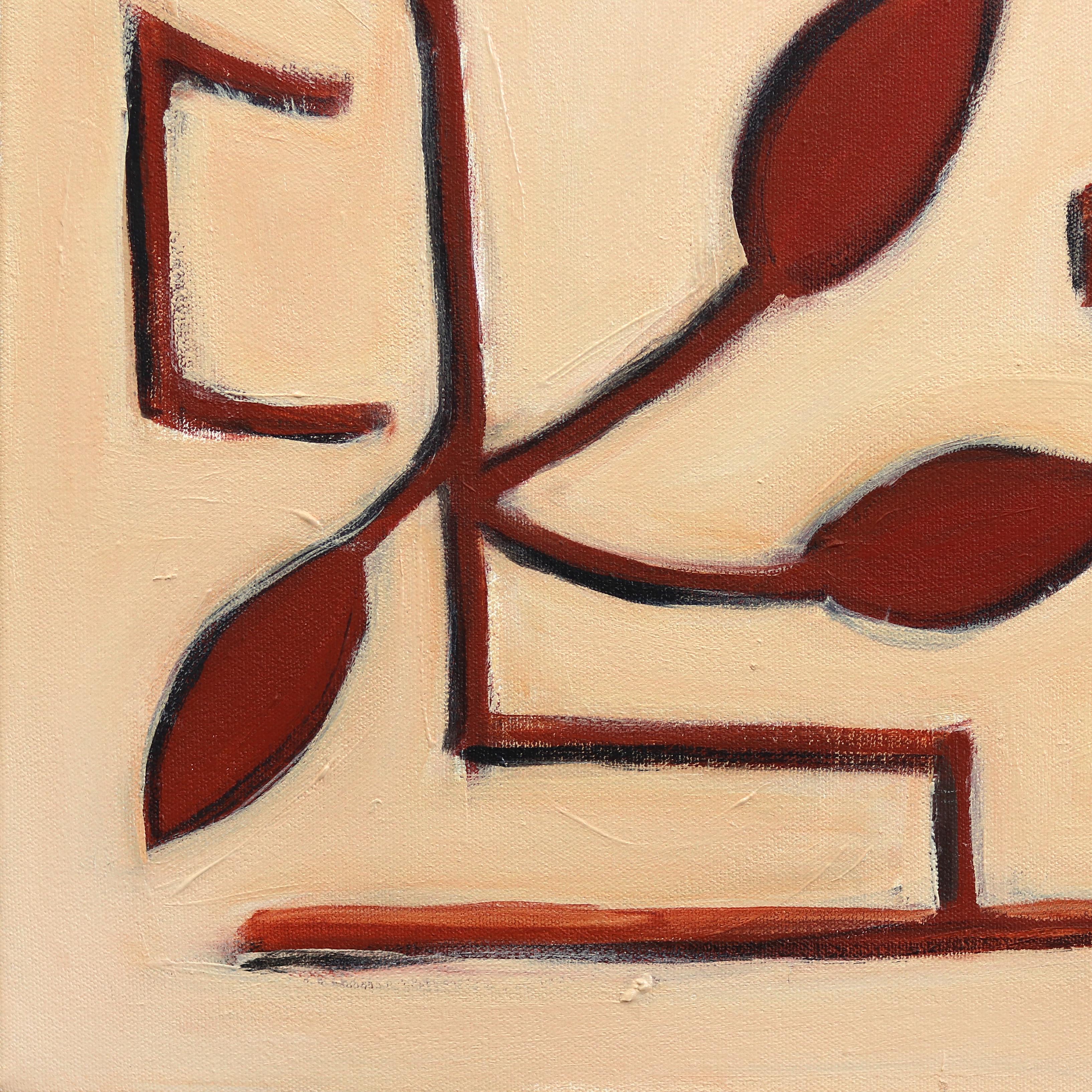 Tuscan Arboretum - Large Contemporary Abstract Geometric Botanical Painting For Sale 5