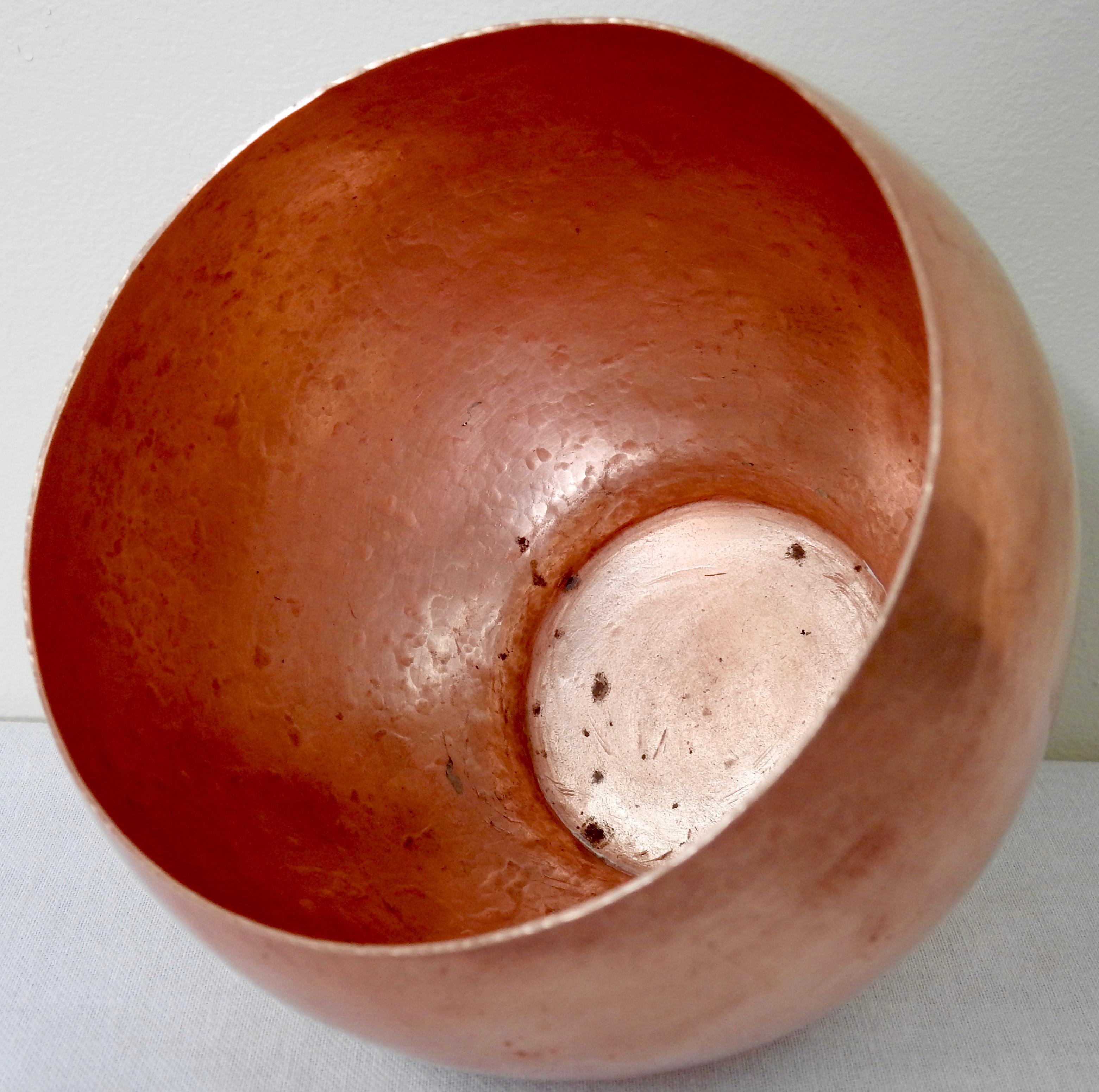 Hand-Crafted Harrison Handwrought Copper Finish Vessel, 1948 For Sale