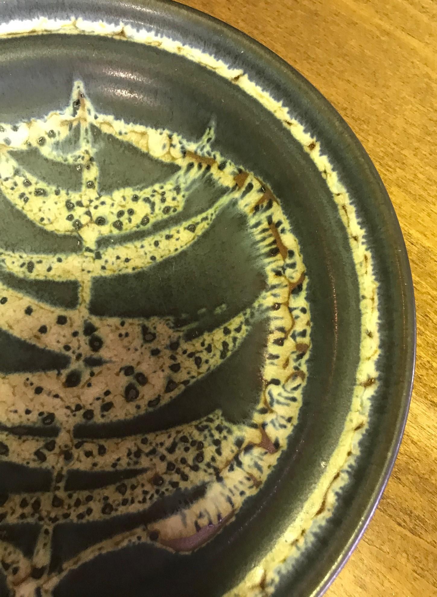 Mid-Century Modern Harrison Mcintosh Signed Midcentury Ceramic Bowl with Original Studio Label