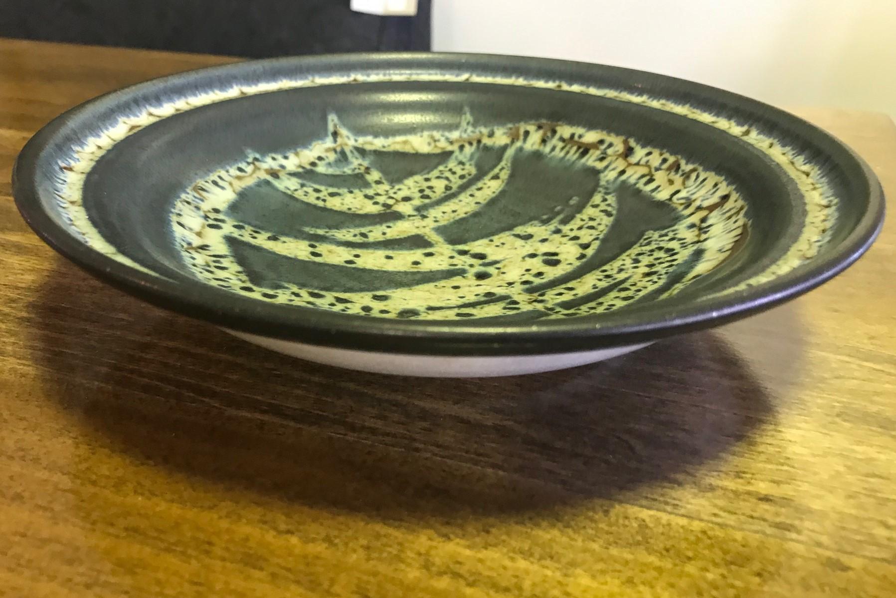 American Harrison Mcintosh Signed Midcentury Ceramic Bowl with Original Studio Label