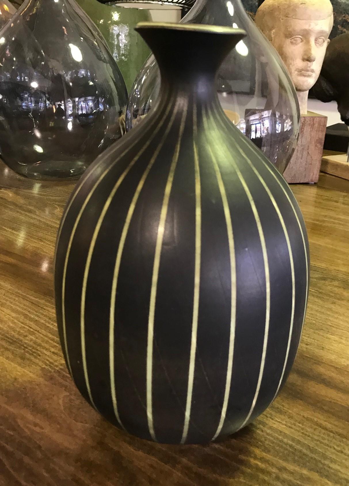 Mid-Century Modern Harrison McIntosh Signed Monumental Midcentury Ceramic Vase with Studio Label