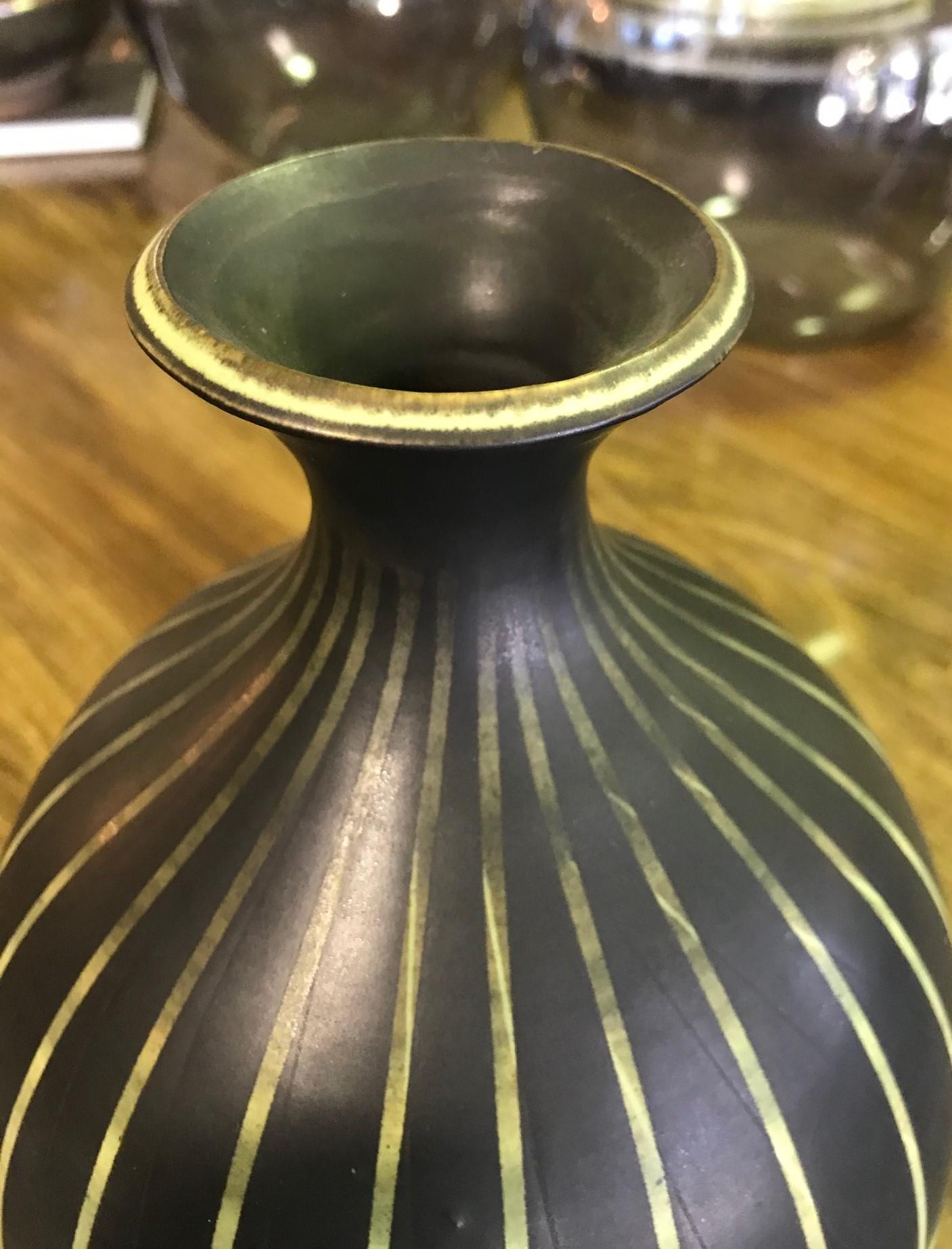 American Harrison McIntosh Signed Monumental Midcentury Ceramic Vase with Studio Label