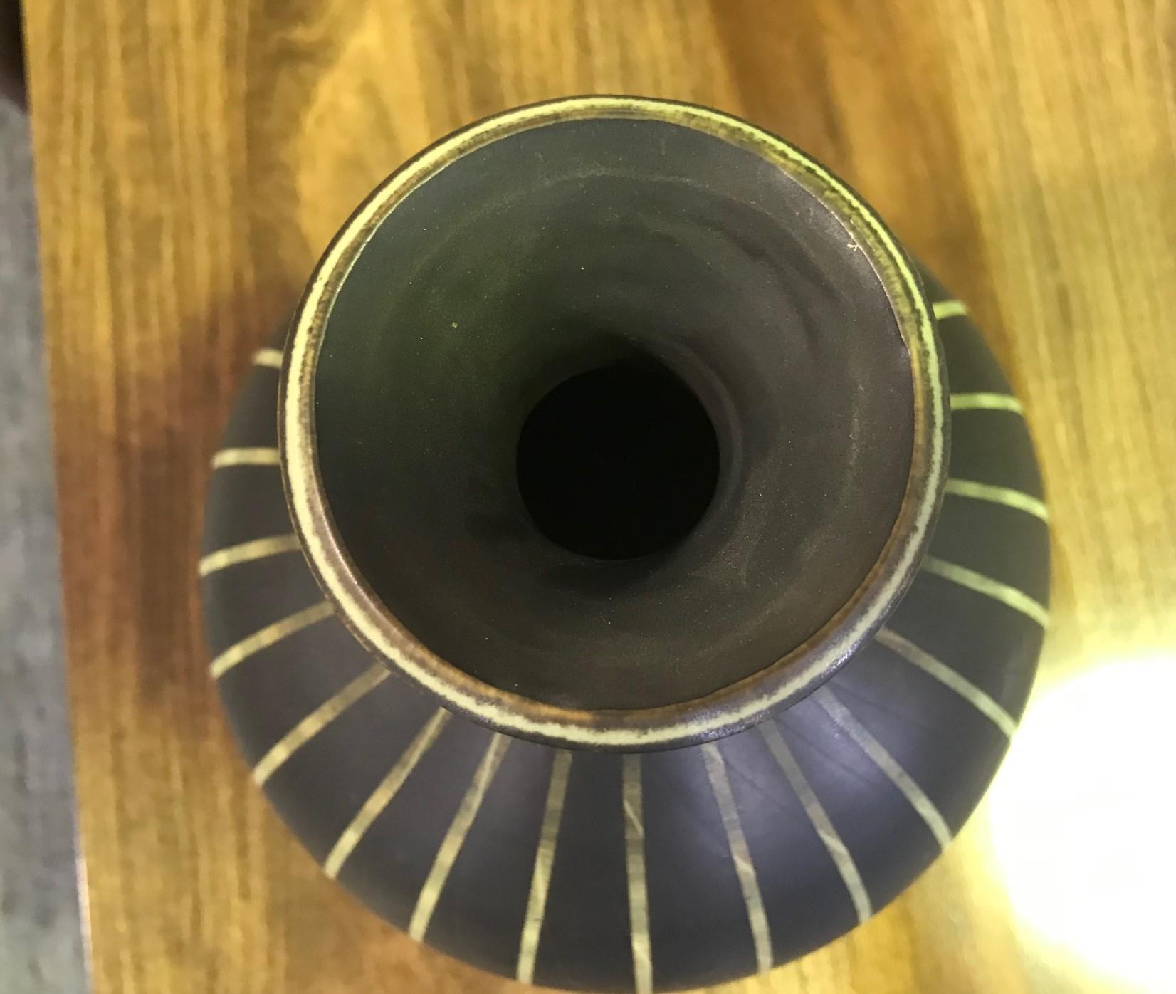 20th Century Harrison McIntosh Signed Monumental Midcentury Ceramic Vase with Studio Label
