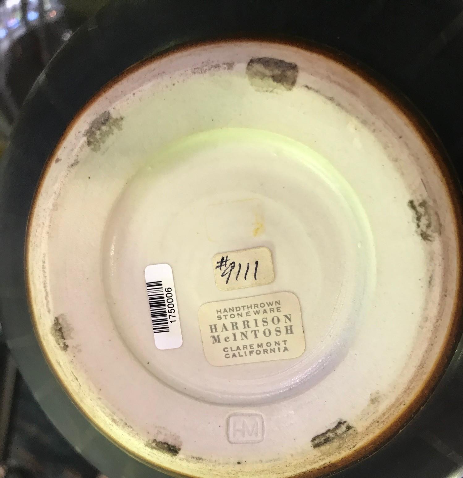 Harrison McIntosh Signed Monumental Midcentury Ceramic Vase with Studio Label 1