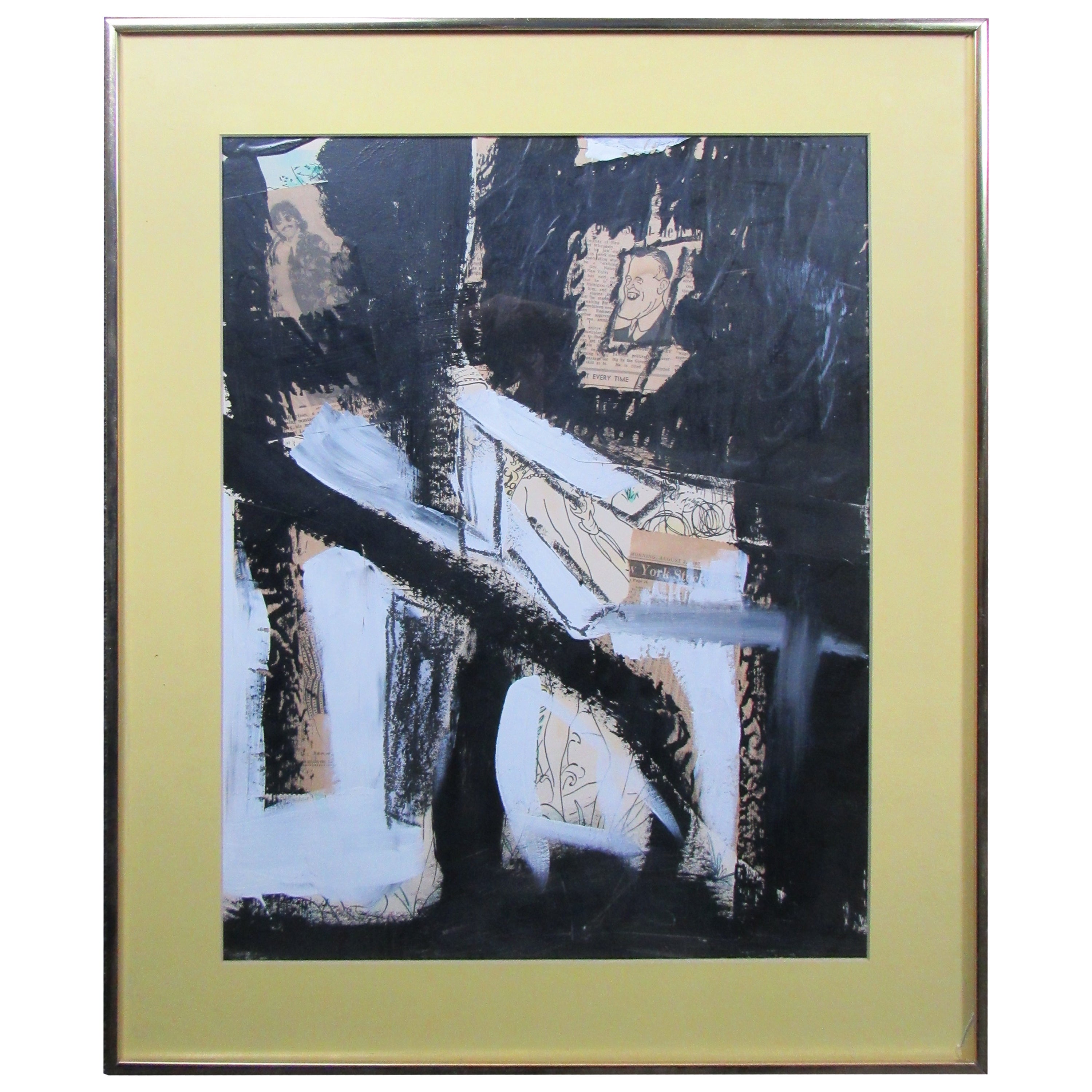 "Harrison Meets Dali" Mixed Media Collage by Dave Mac For Sale