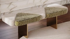 Harrison Bench With Artisan Prism Sleek Fabric