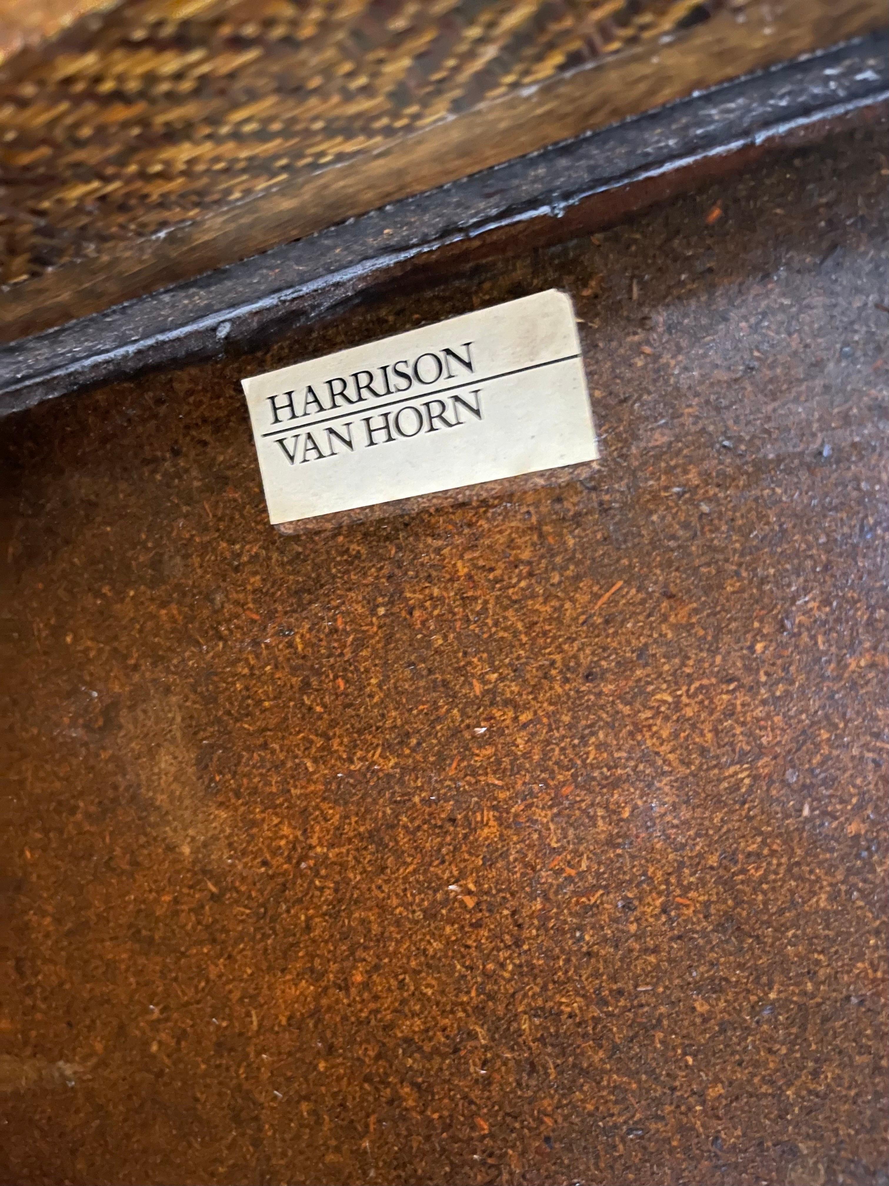 Harrison Van Horn Brauner Beistelltisch aus Wachstuch im Angebot 6