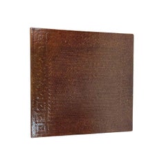 Harrison Von Horn Style Brown Lacquered Raffia Low Coffee Table